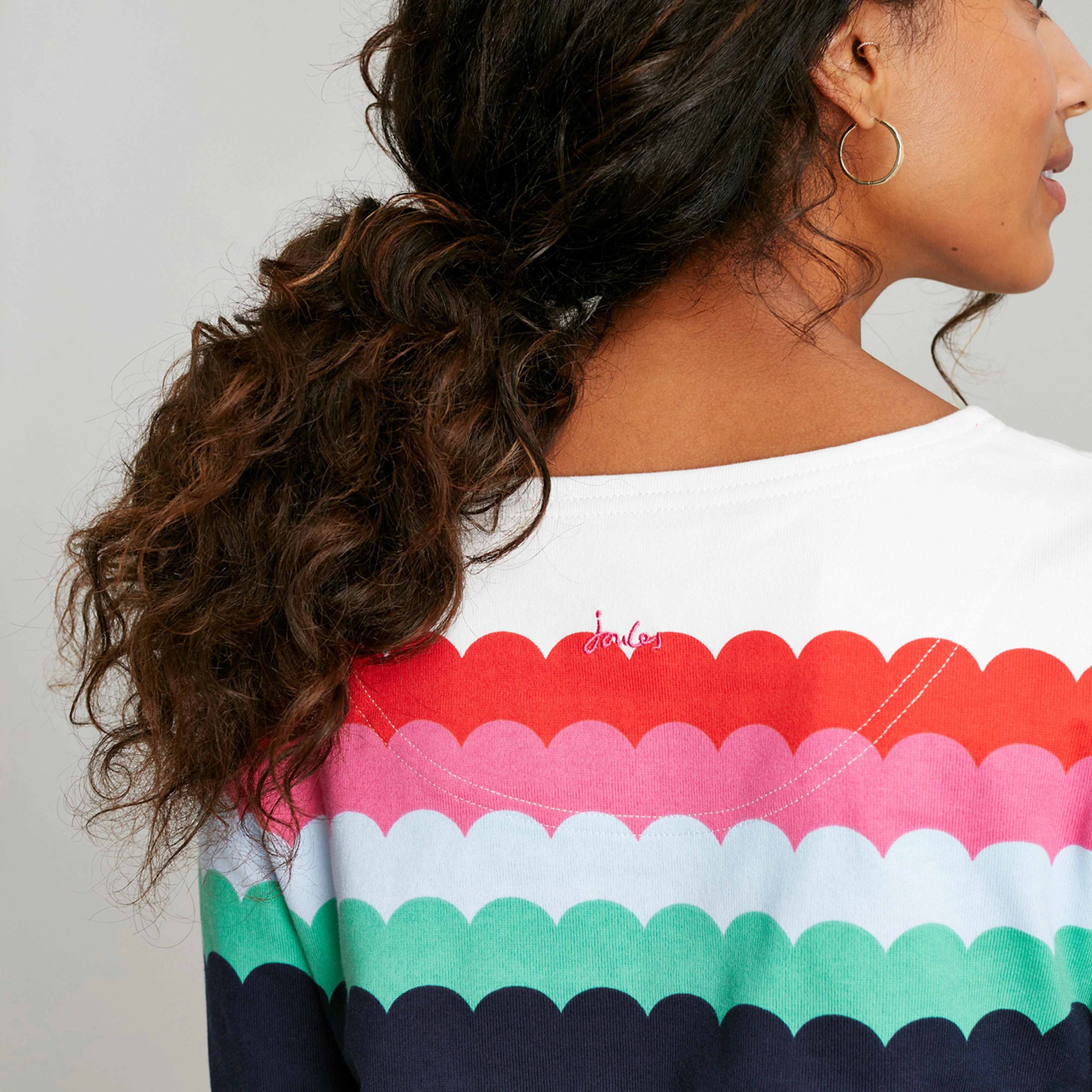 Womens Harbour Top Multi Scallop Stripe - Image 5