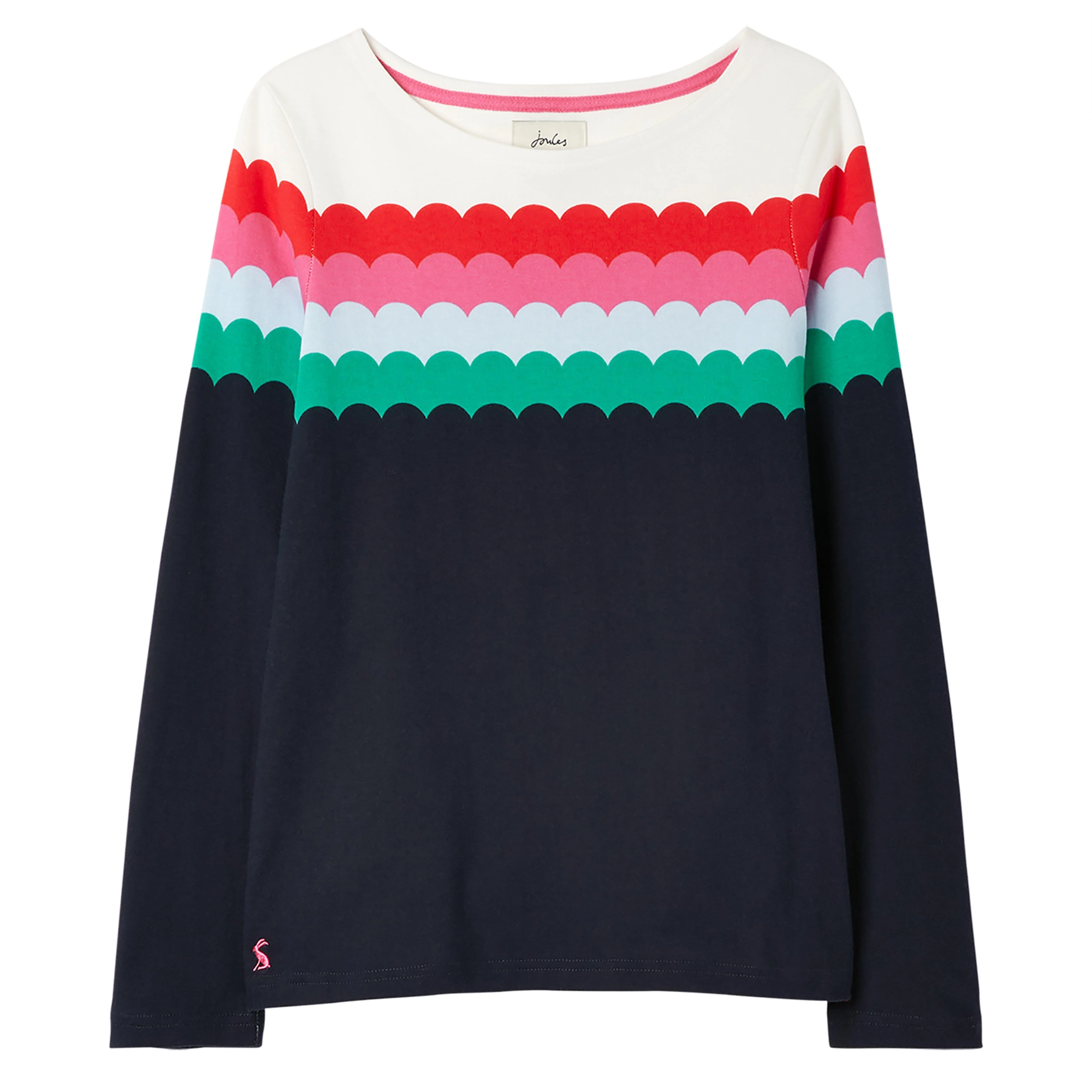 Womens Harbour Top Multi Scallop Stripe - Image 8
