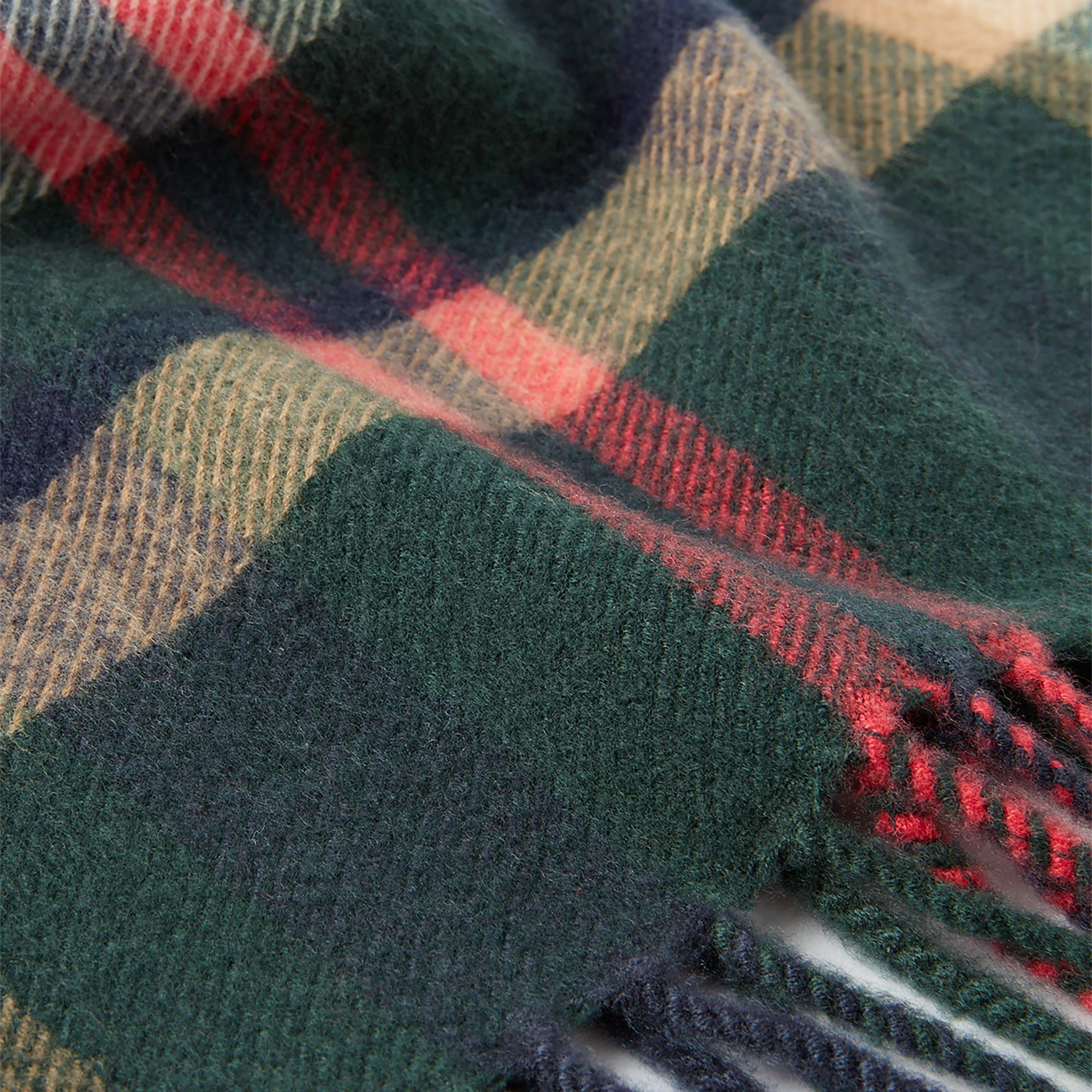 Womens Langtree Scarf Green Check - Image 3