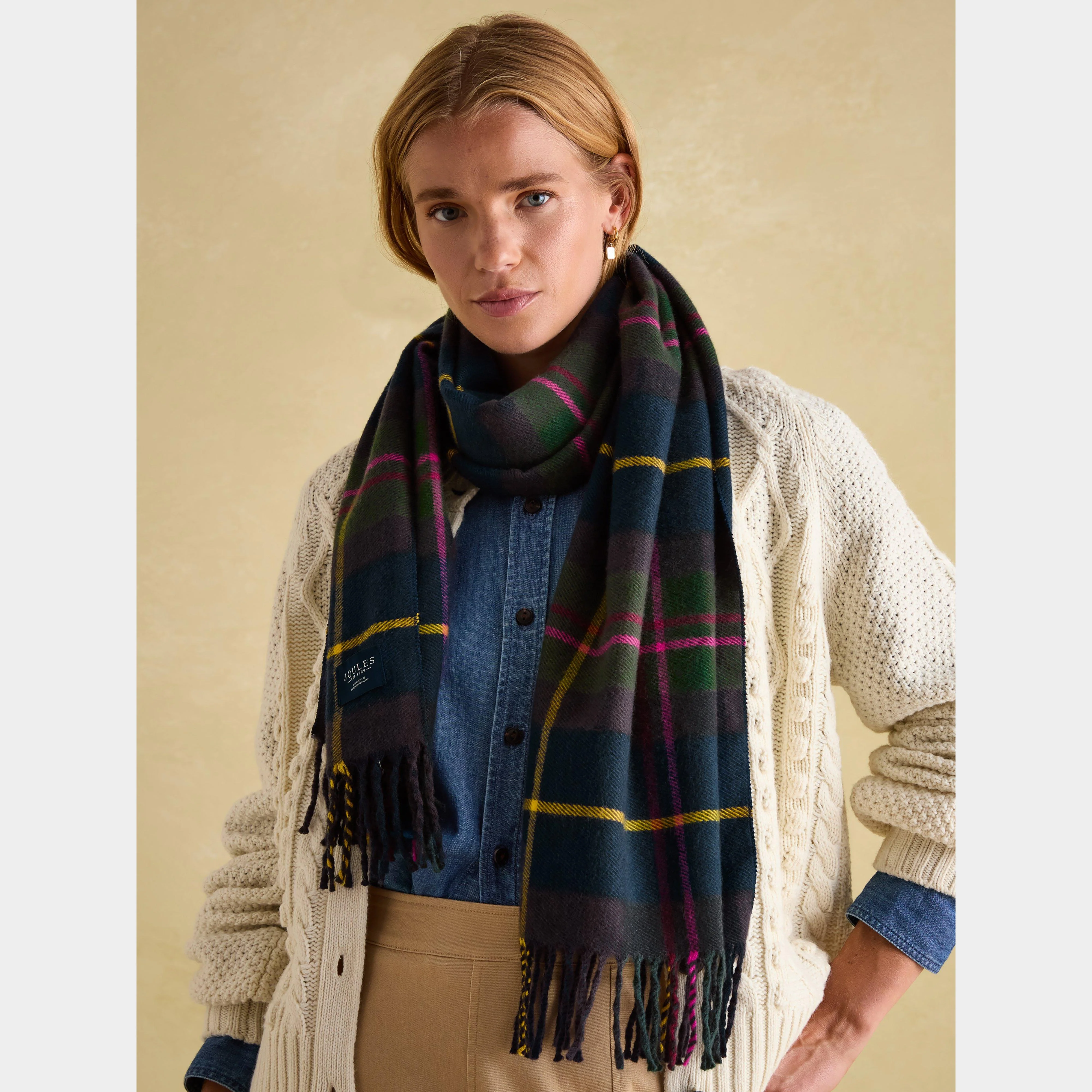 Womens Langtree Scarf Navy - Image 3