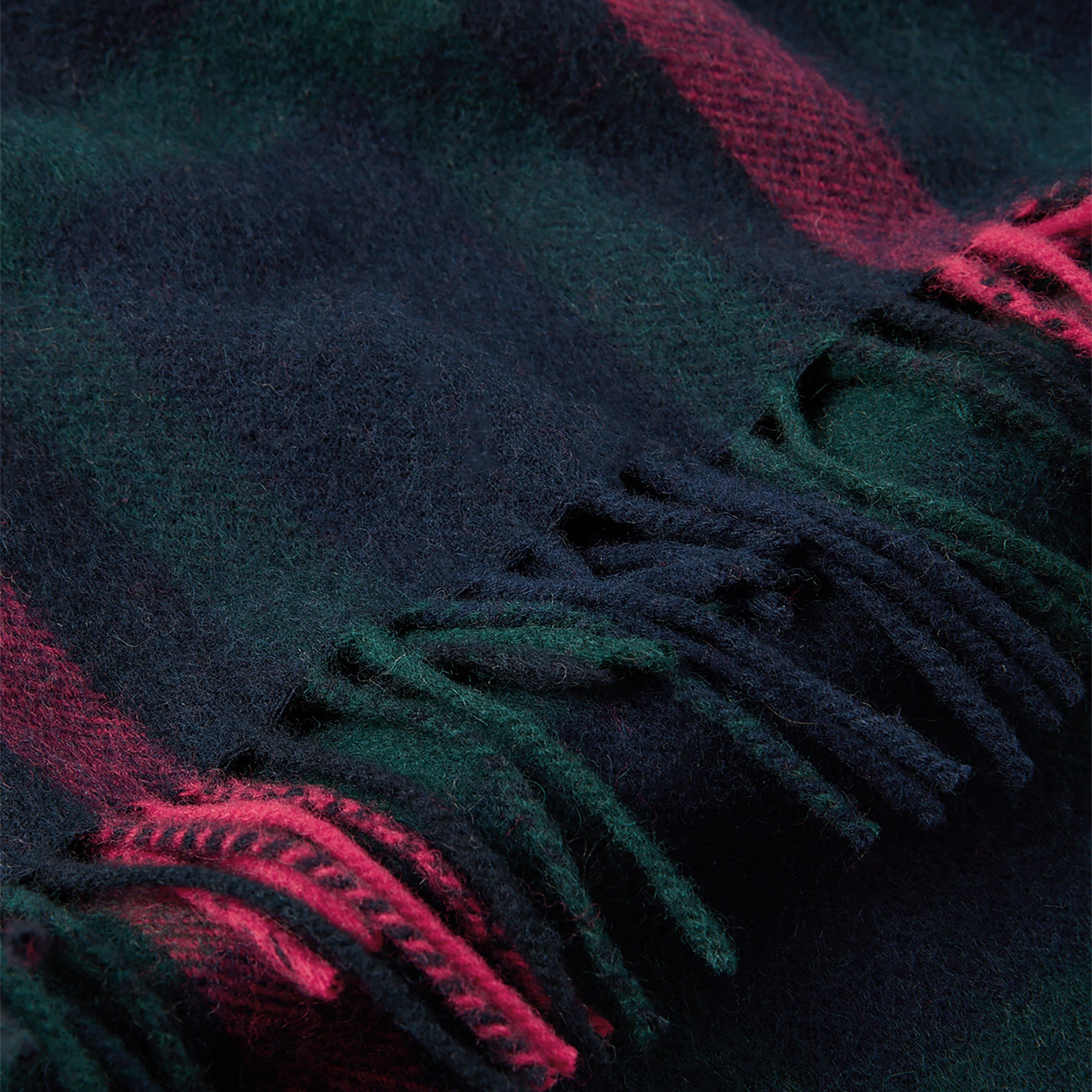 Womens Langtree Scarf Navy Pink Check - Image 3