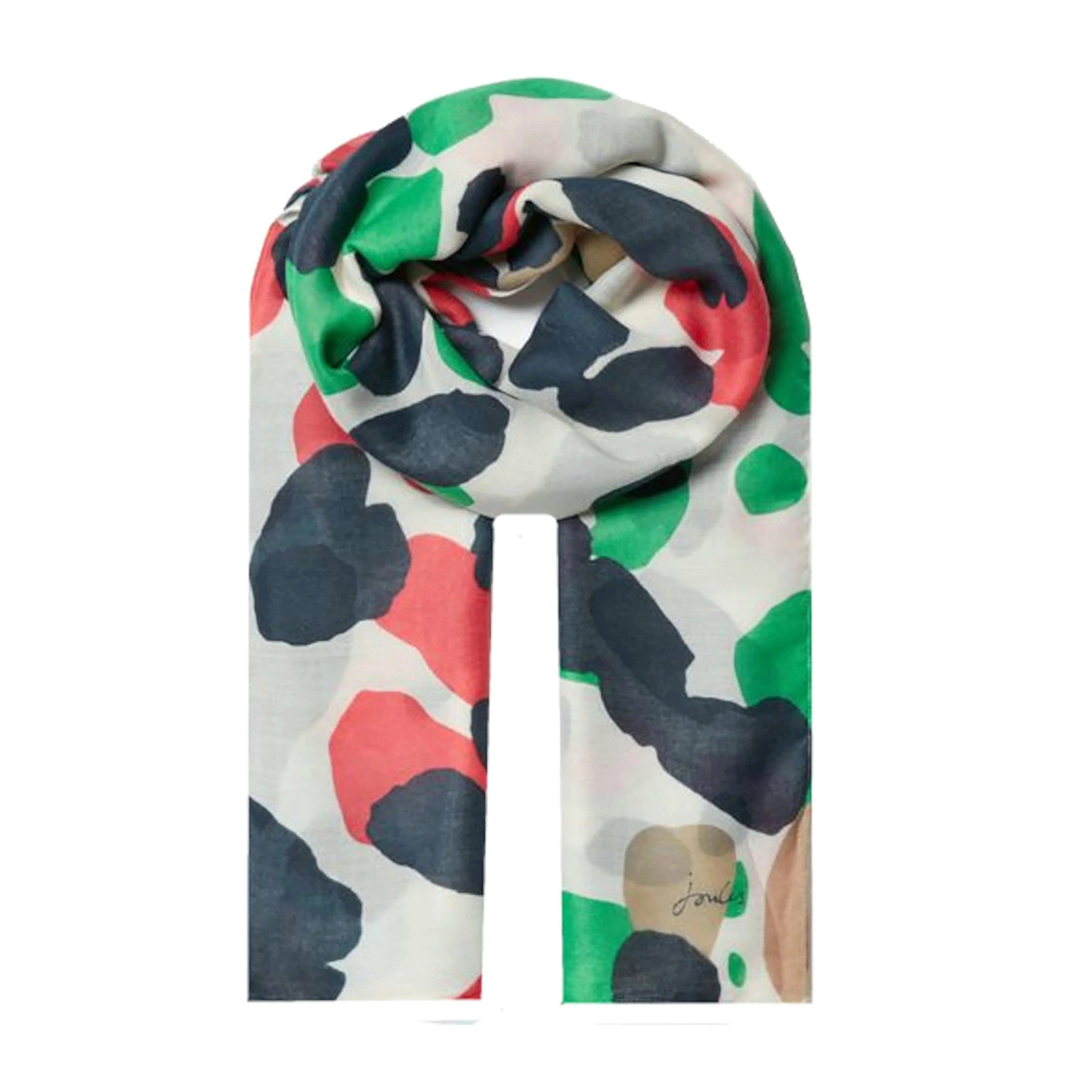 Womens River Scarf Cream Spots - Image 7