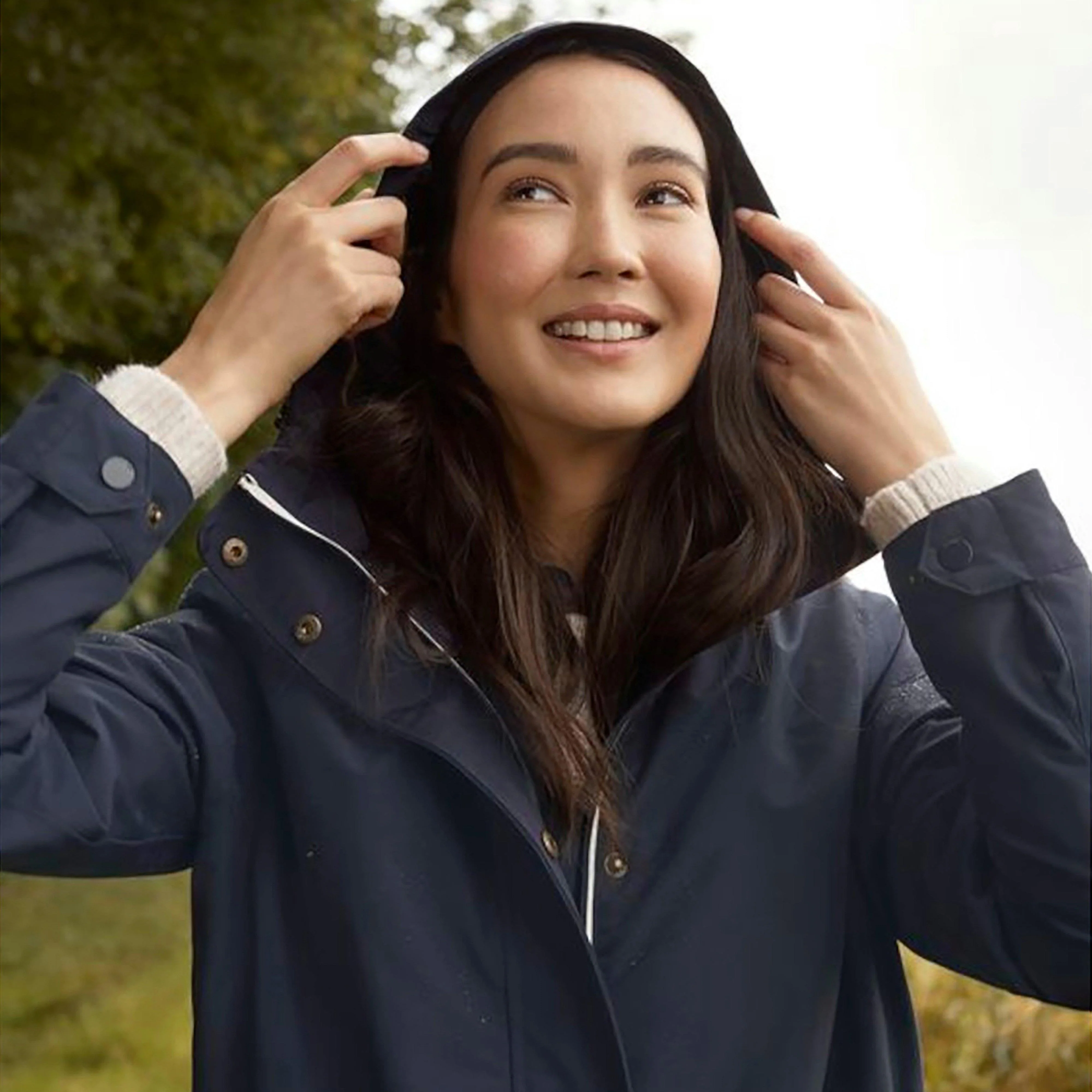 Womens Rushmere Mountain Tech Waterproof Raincoat Marine Navy - Image 10