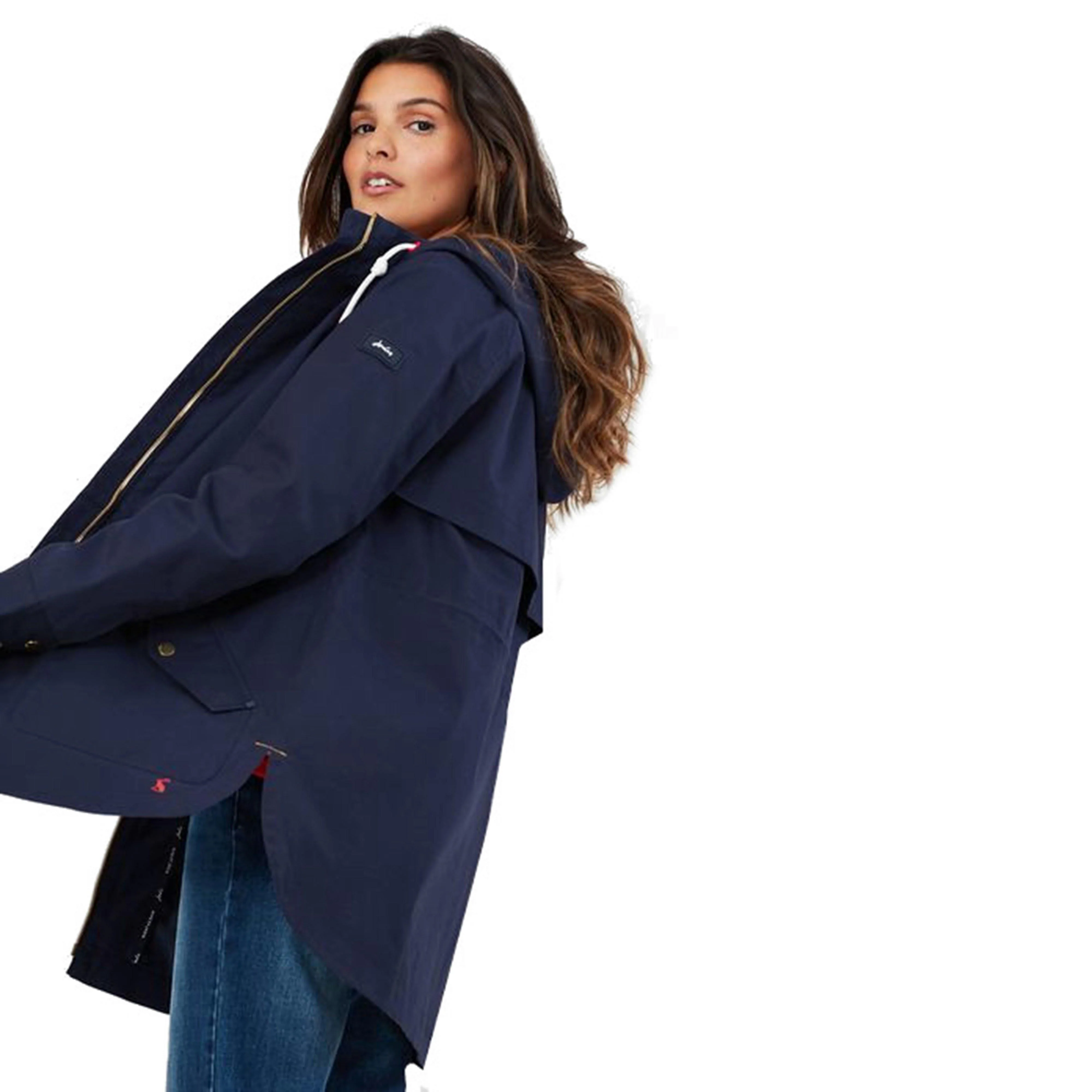 Womens Shoreside Waterproof Coat French Navy - Image 8