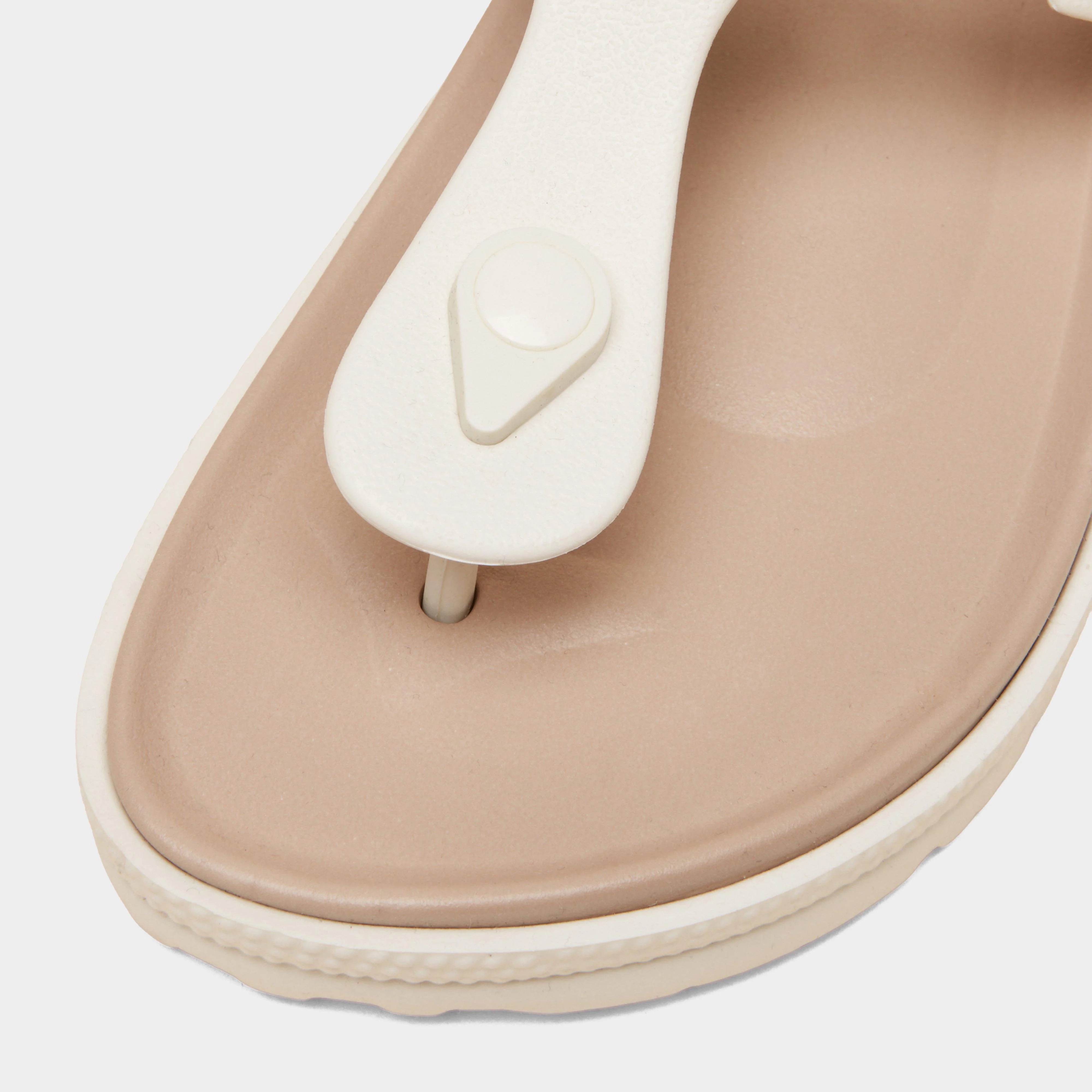 Women’s Soleil White Buckle Flip Flop - Image 5