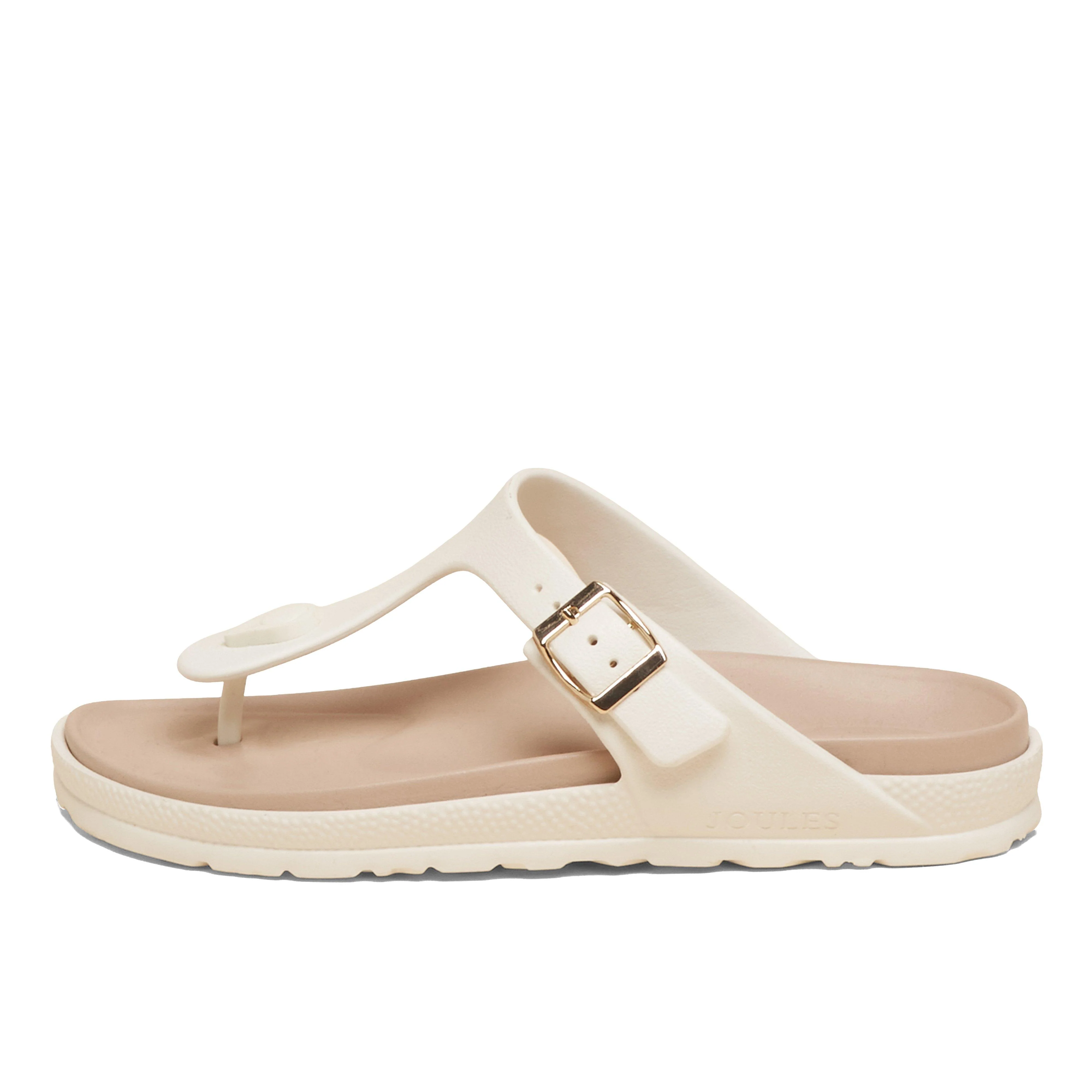 Women’s Soleil White Buckle Flip Flop - Image 7