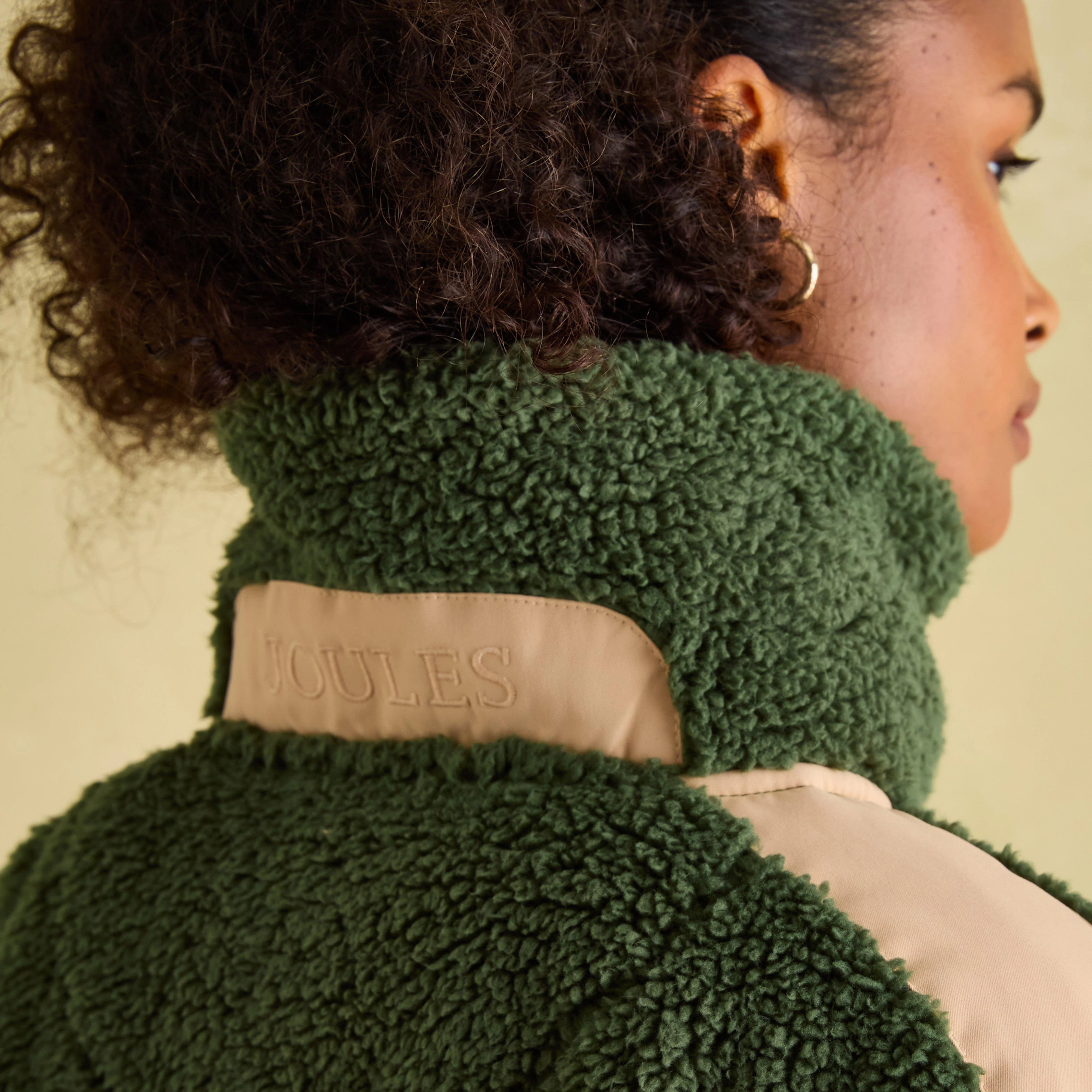 Womens Tilly Quarter Zip Fleece Green - Image 5