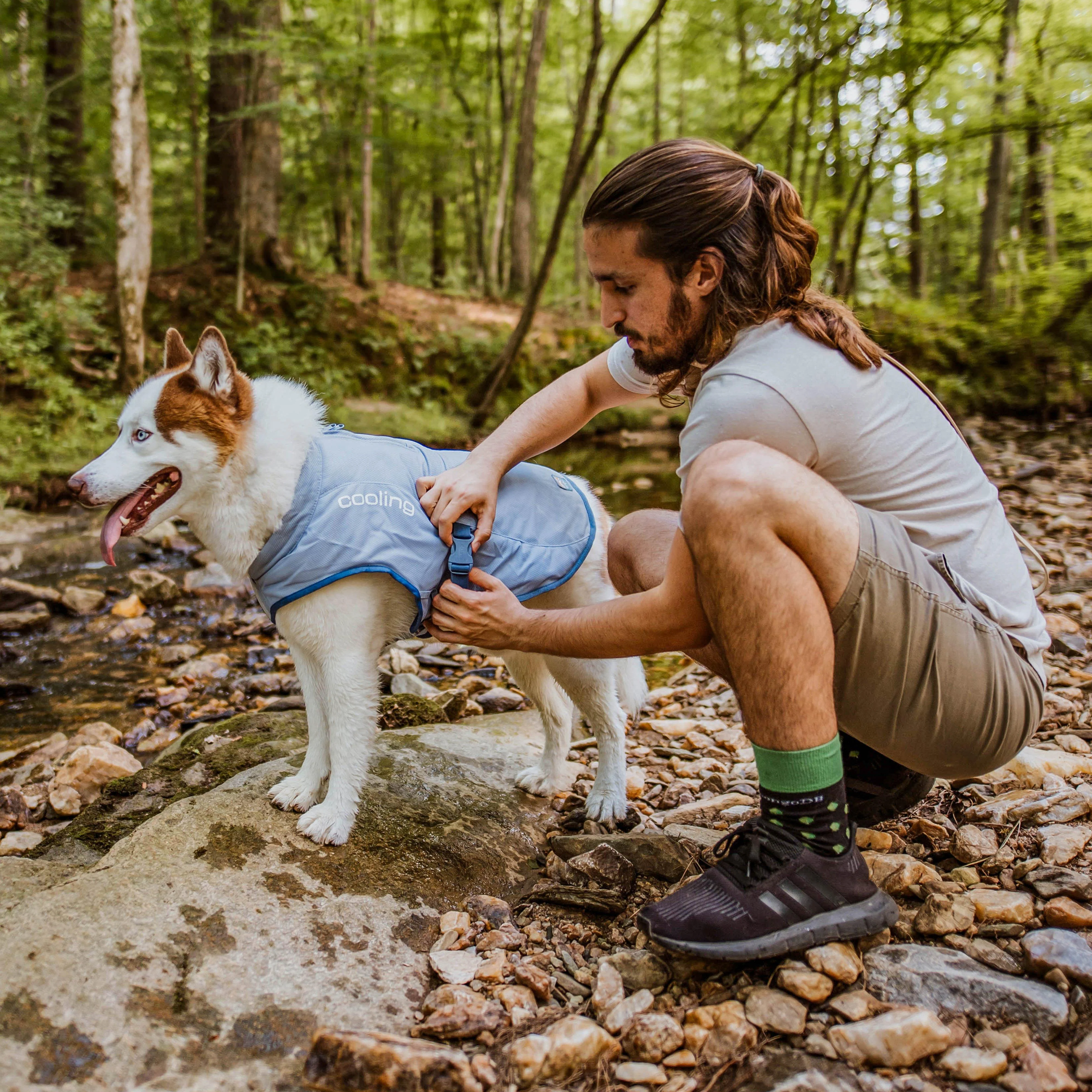 Dog Core Cooling Vest Blue - Image 7