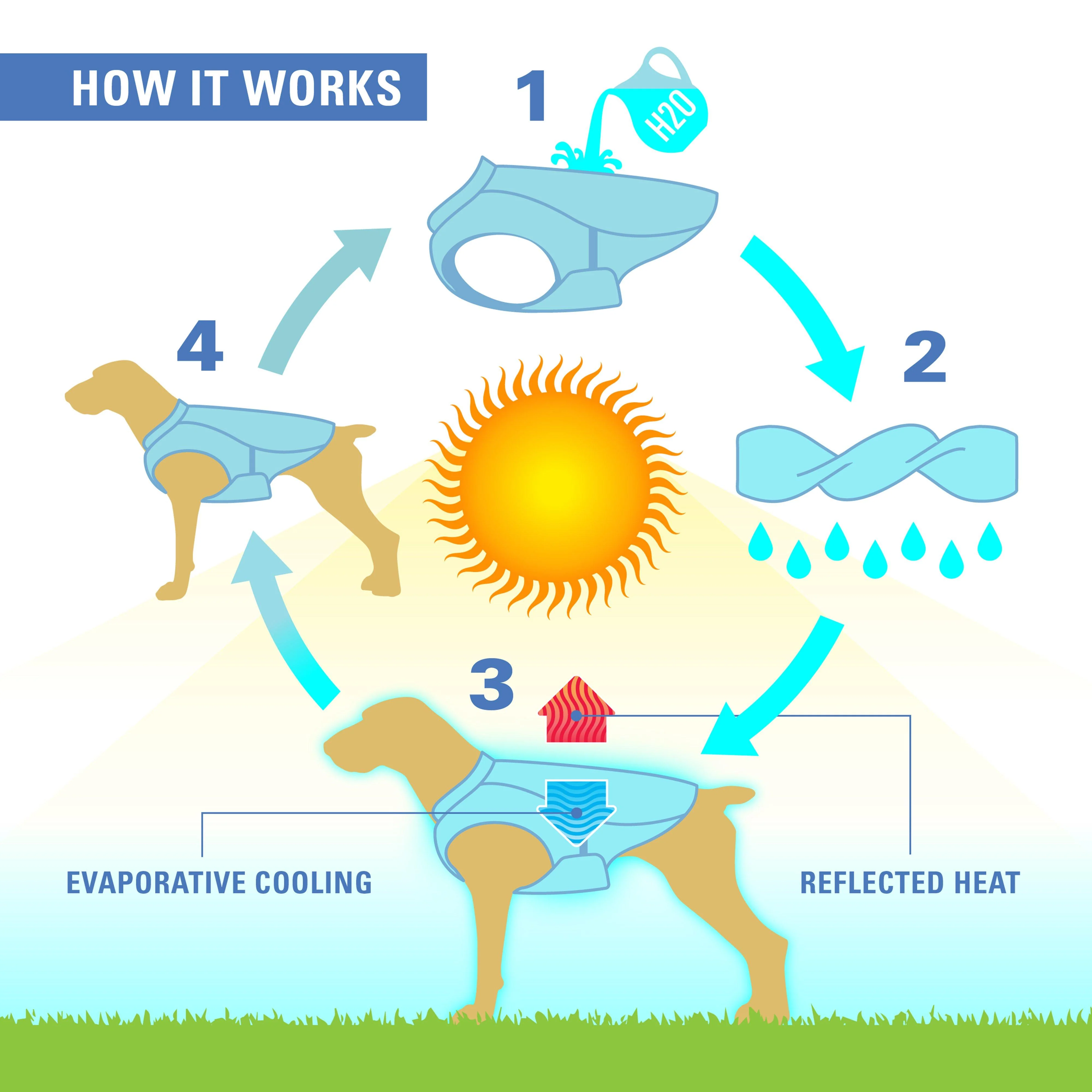 Dog Core Cooling Vest Blue - Image 9