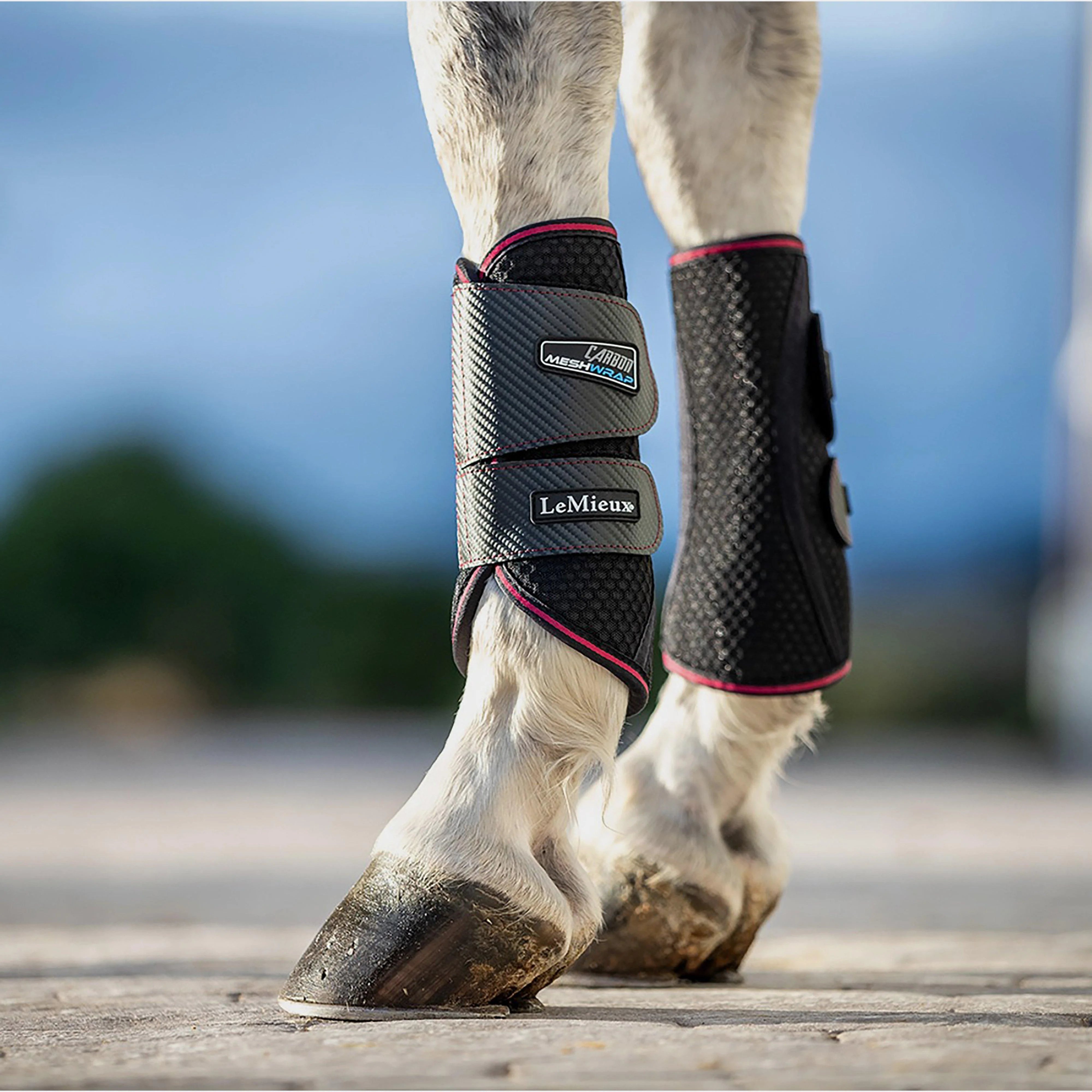 Carbon Mesh Wrap Boots Black/Mulberry - Image 6