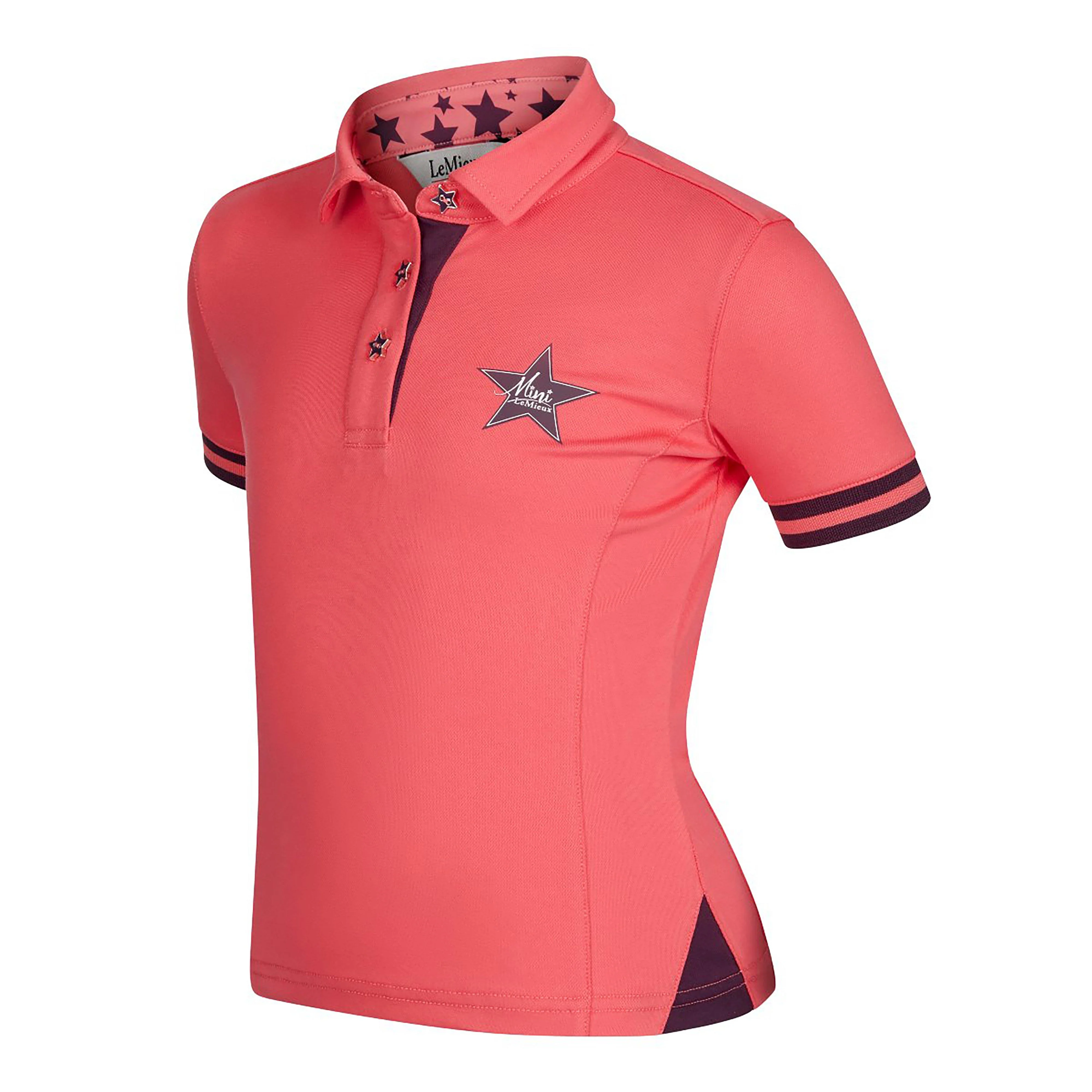 Childs Mini Polo Shirt Papaya - Image 3