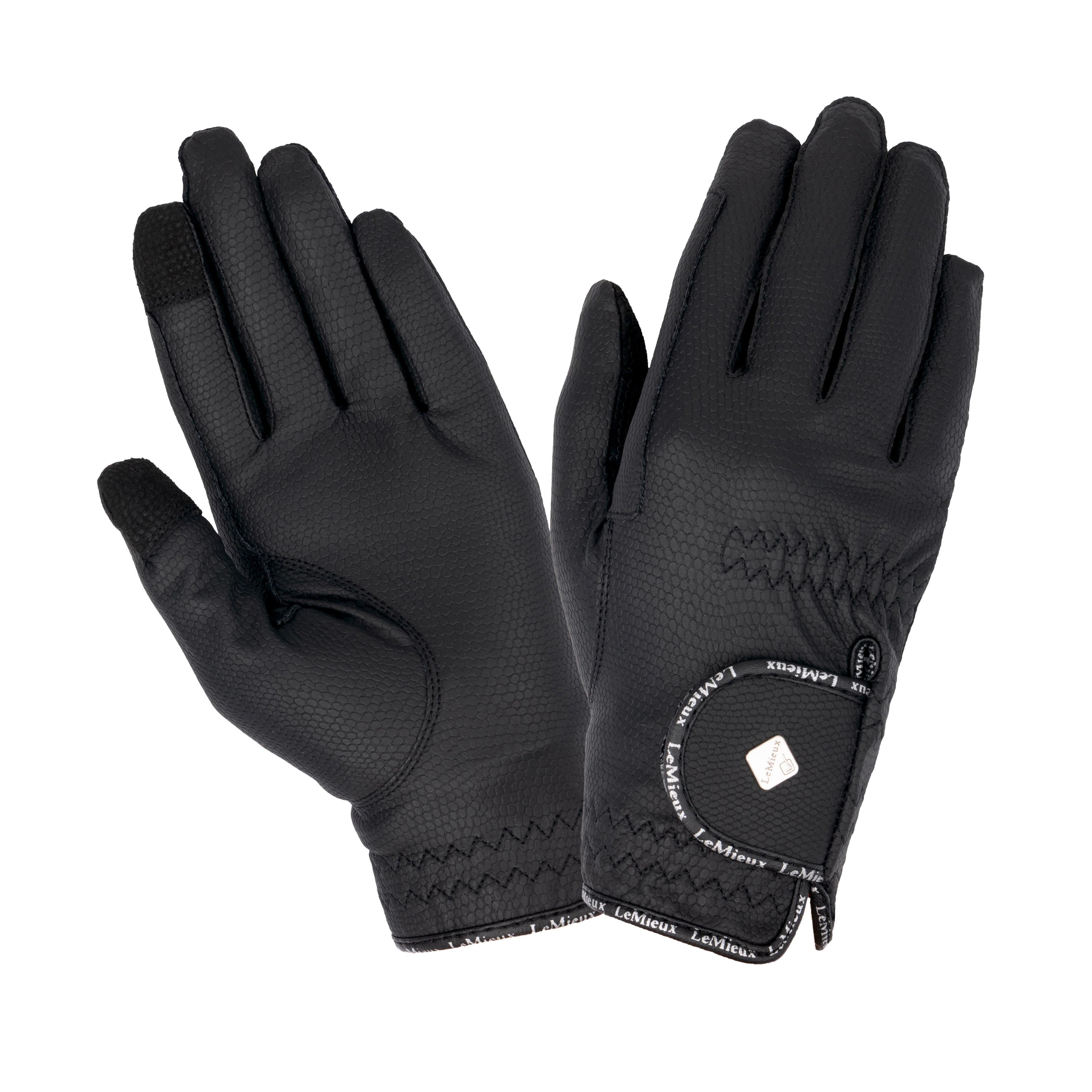 Classic Leather Riding Gloves Black - Image 4