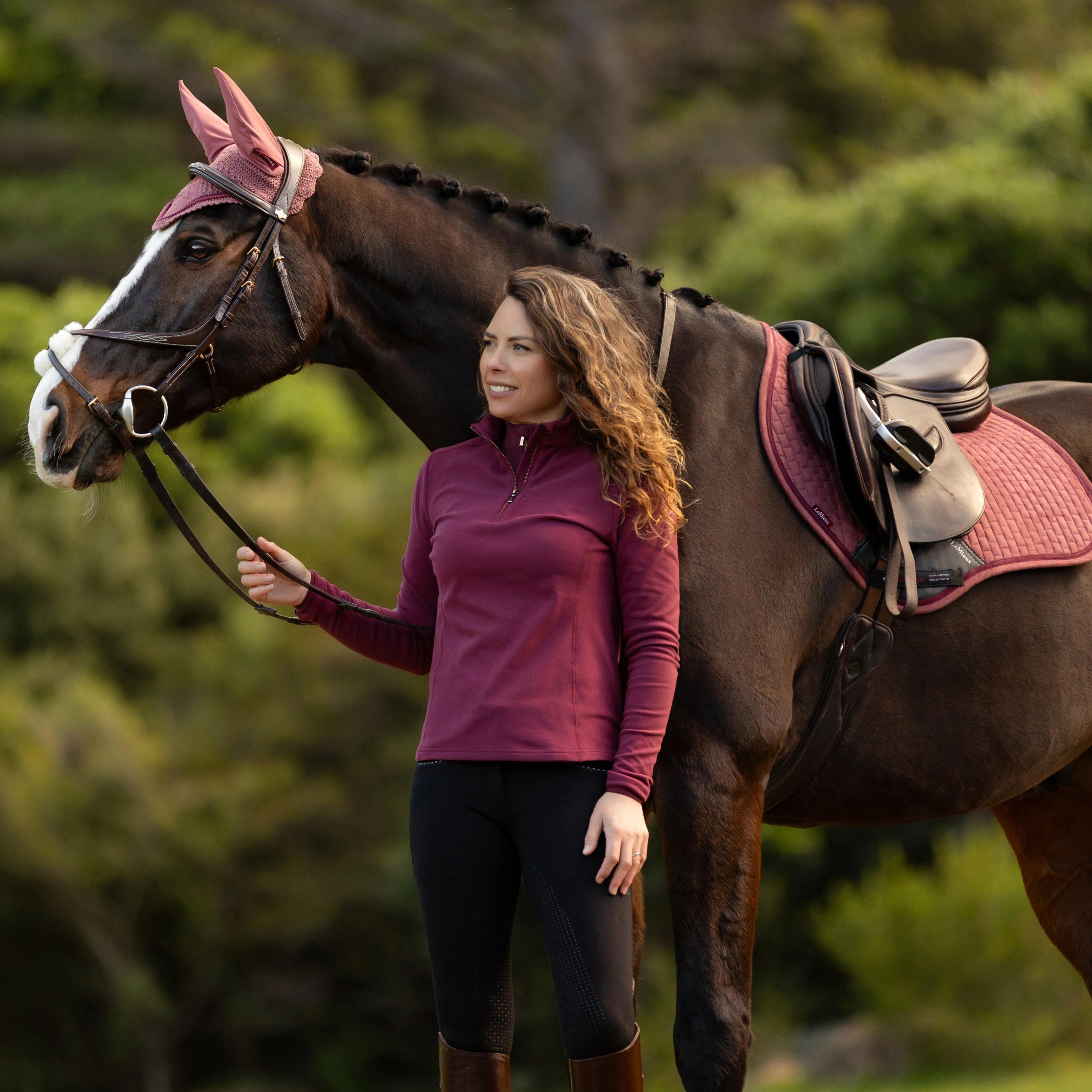 Classique Suede Close Contact Saddle Pad Orchid - Image 7