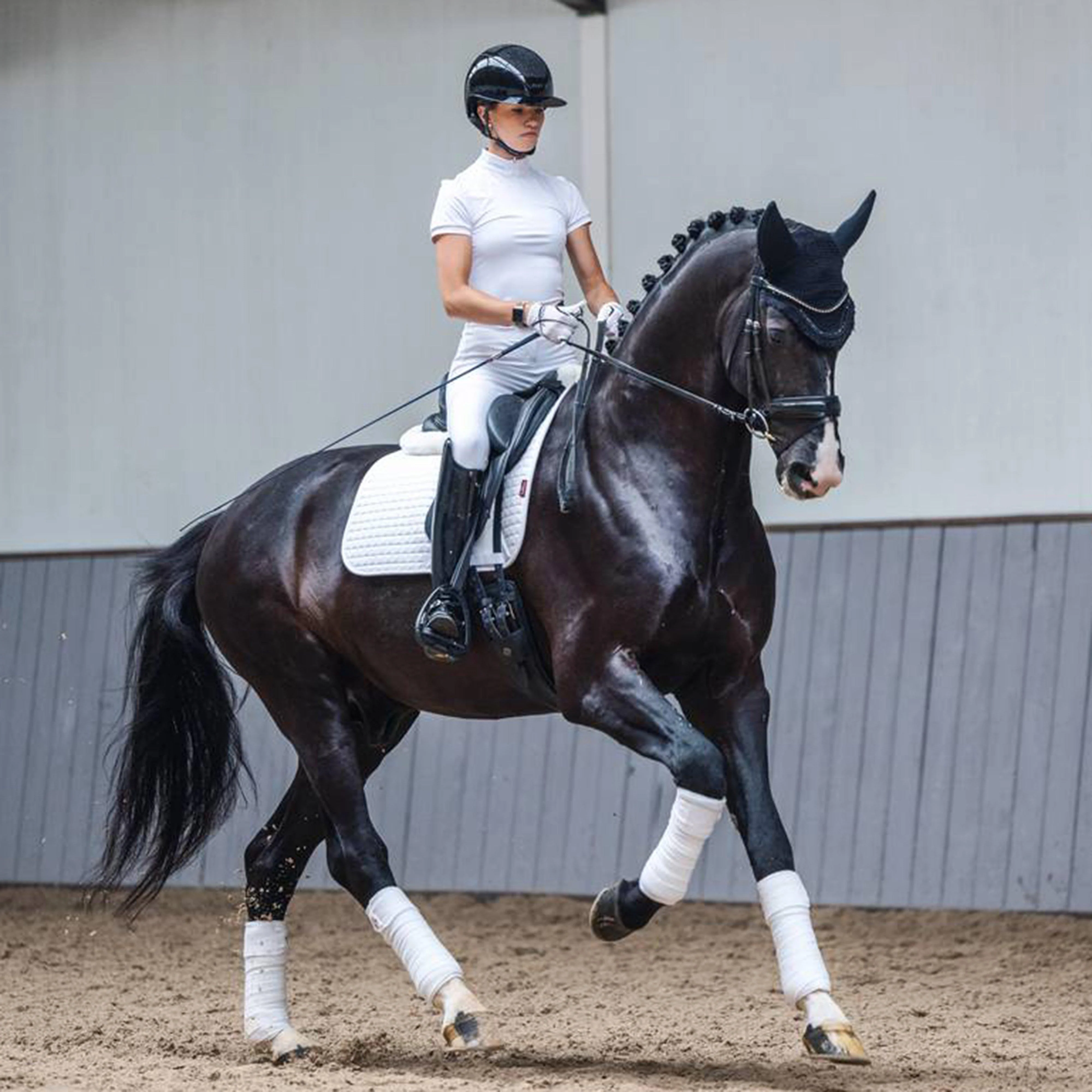 Cotton Dressage Saddle Pad White - Image 10