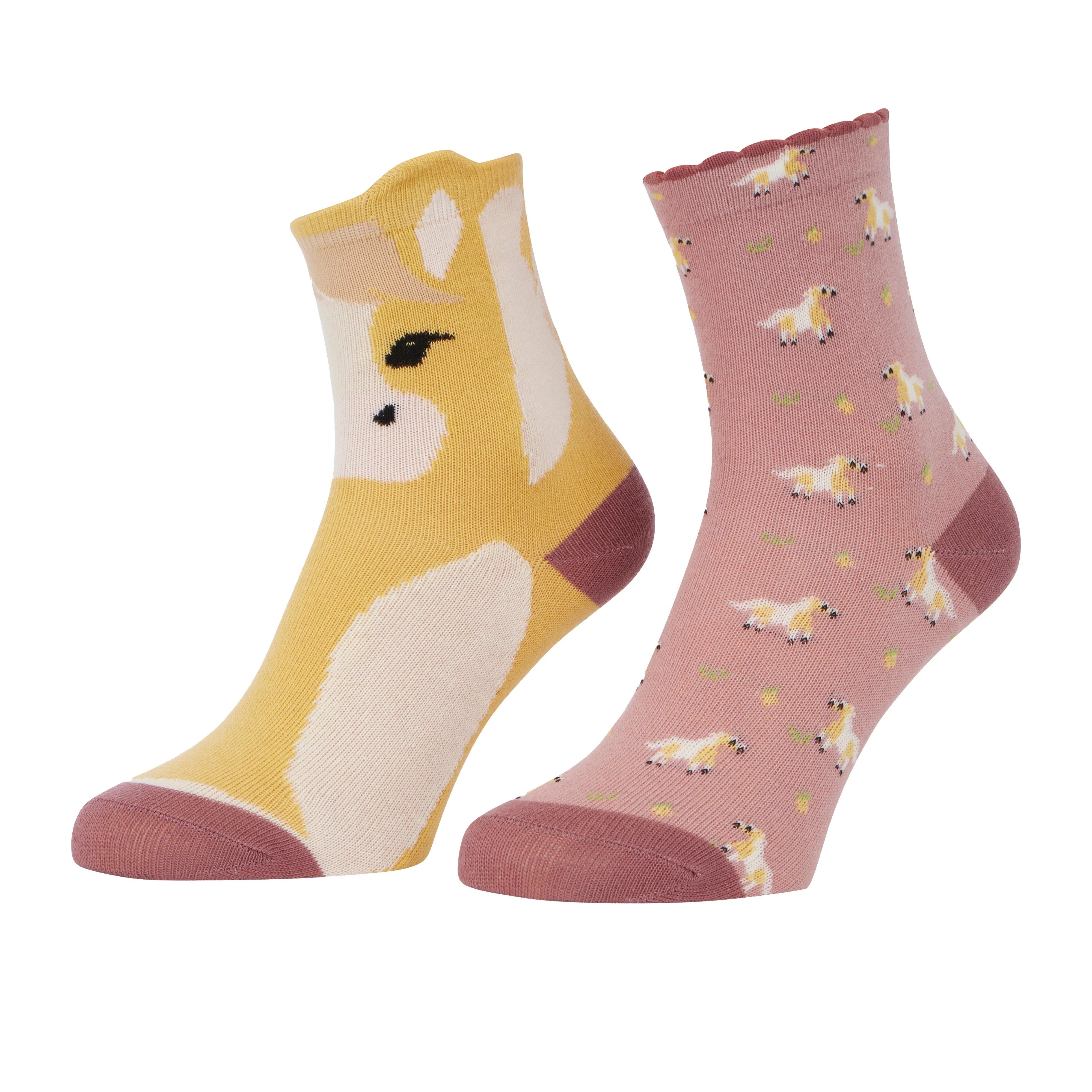 Kids Mini Character Socks 2 Pack Lemon - Image 5
