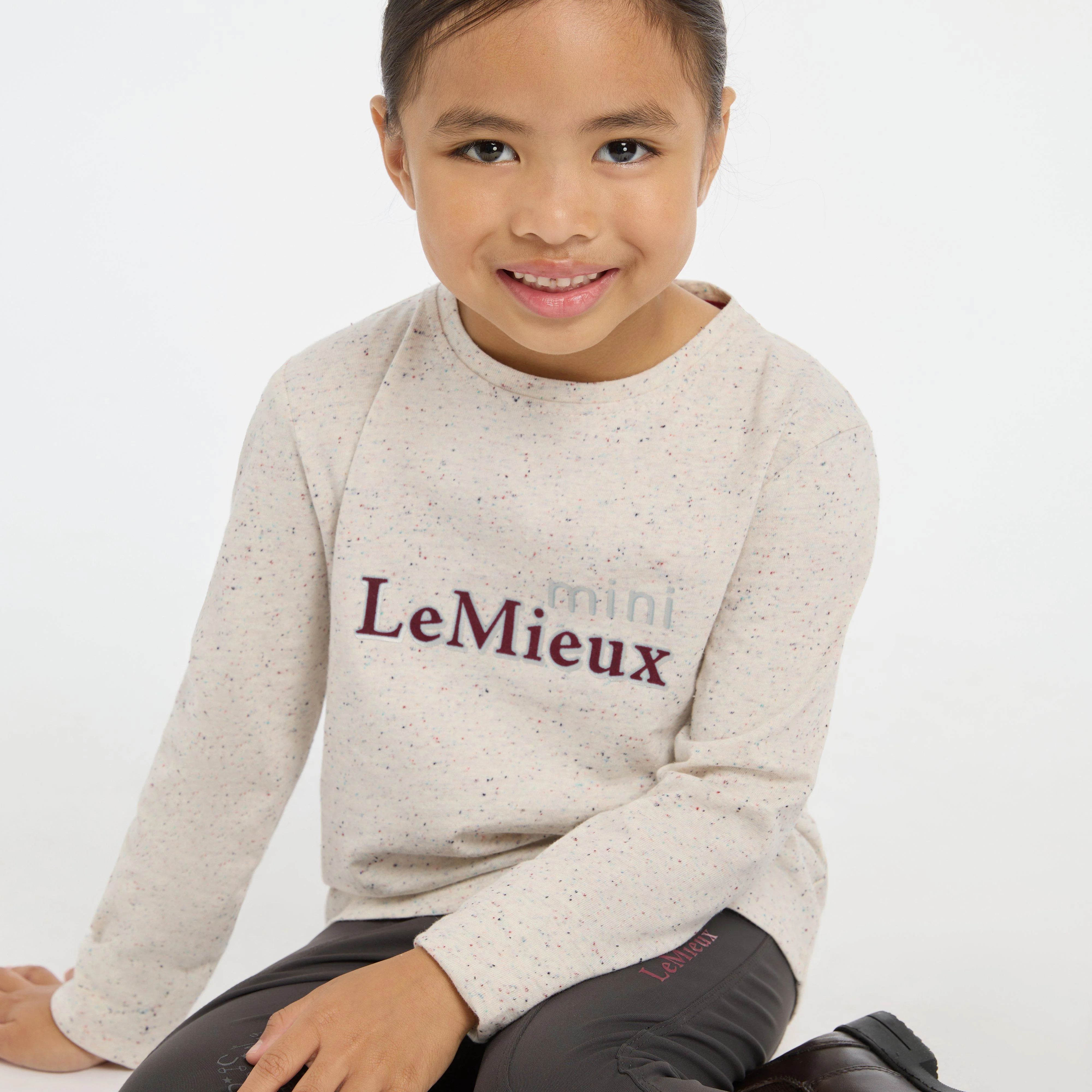 Kids Mini Jessie Long Sleeve Top Ecru/Nep - Image 4