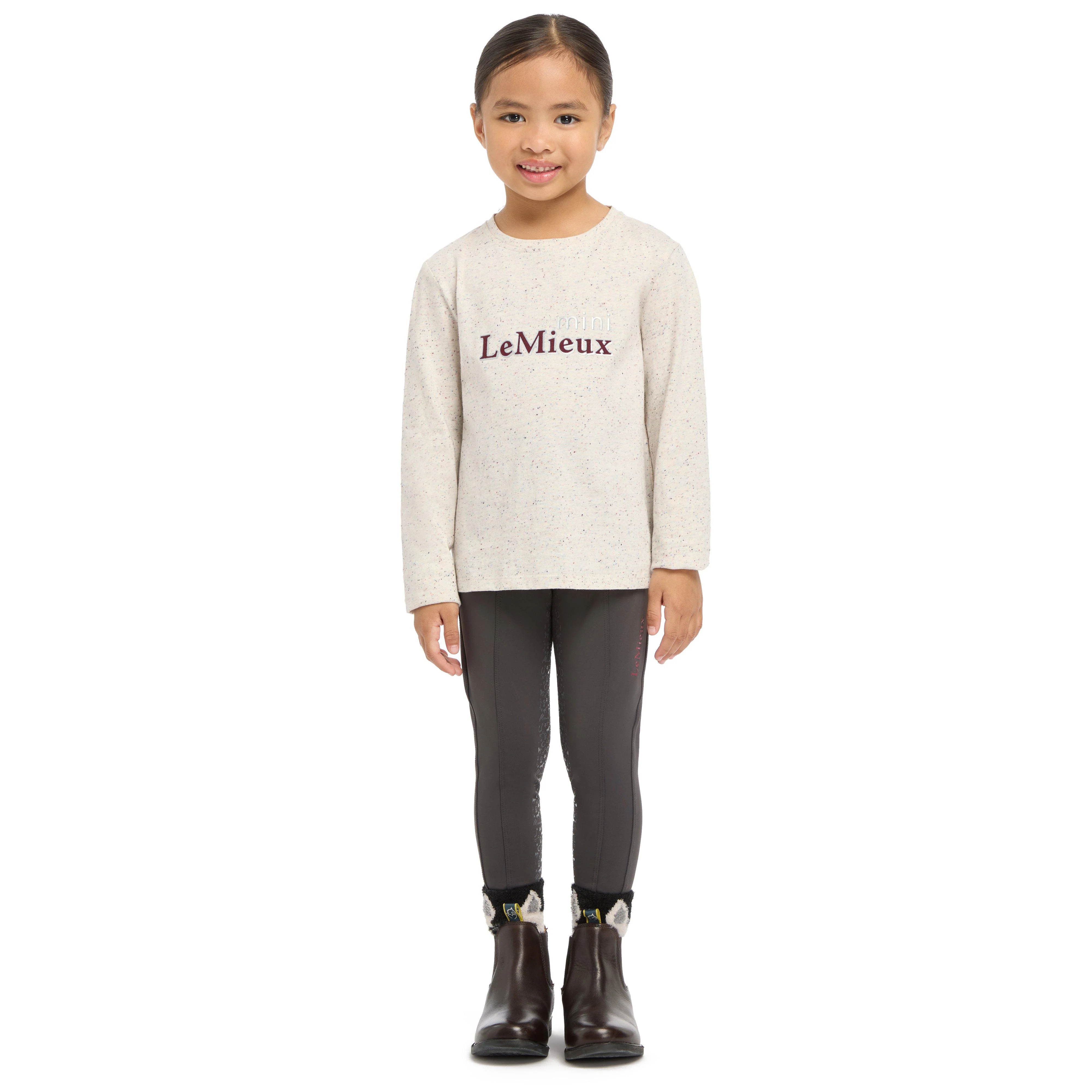 Kids Mini Jessie Long Sleeve Top Ecru/Nep - Image 7