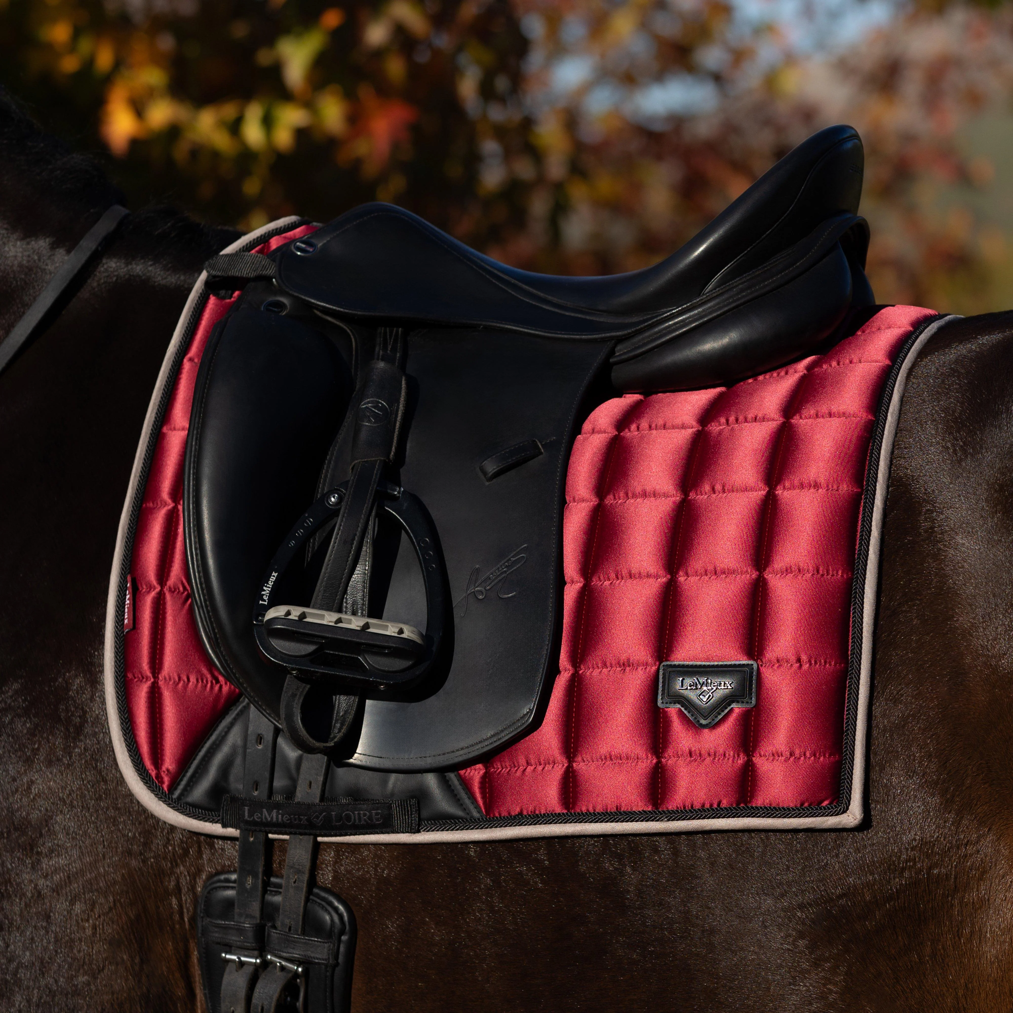 Loire Classic Dressage Square Saddle Pad Ember - Image 3