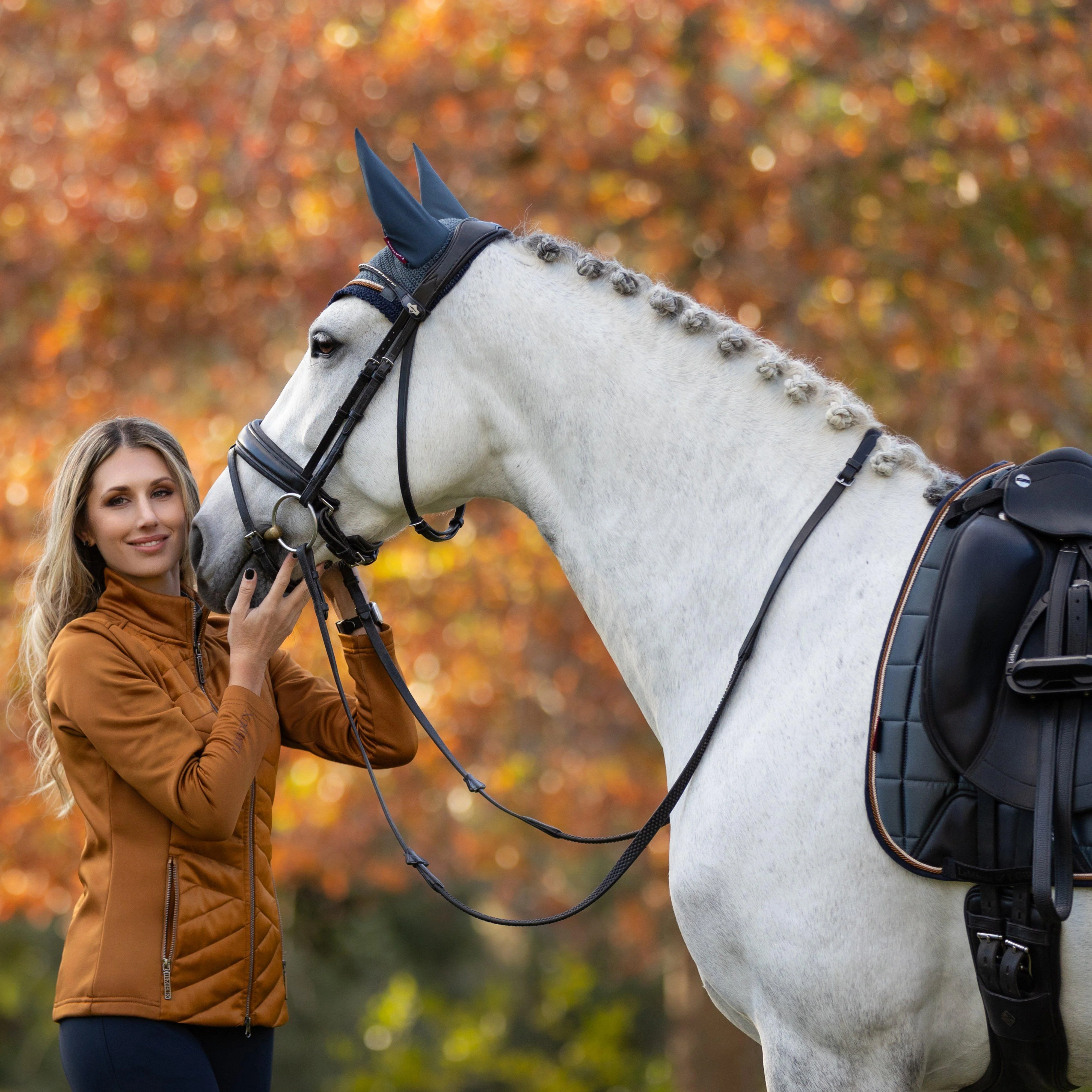 Loire Classic Dressage Square Saddle Pad Petrol - Image 2