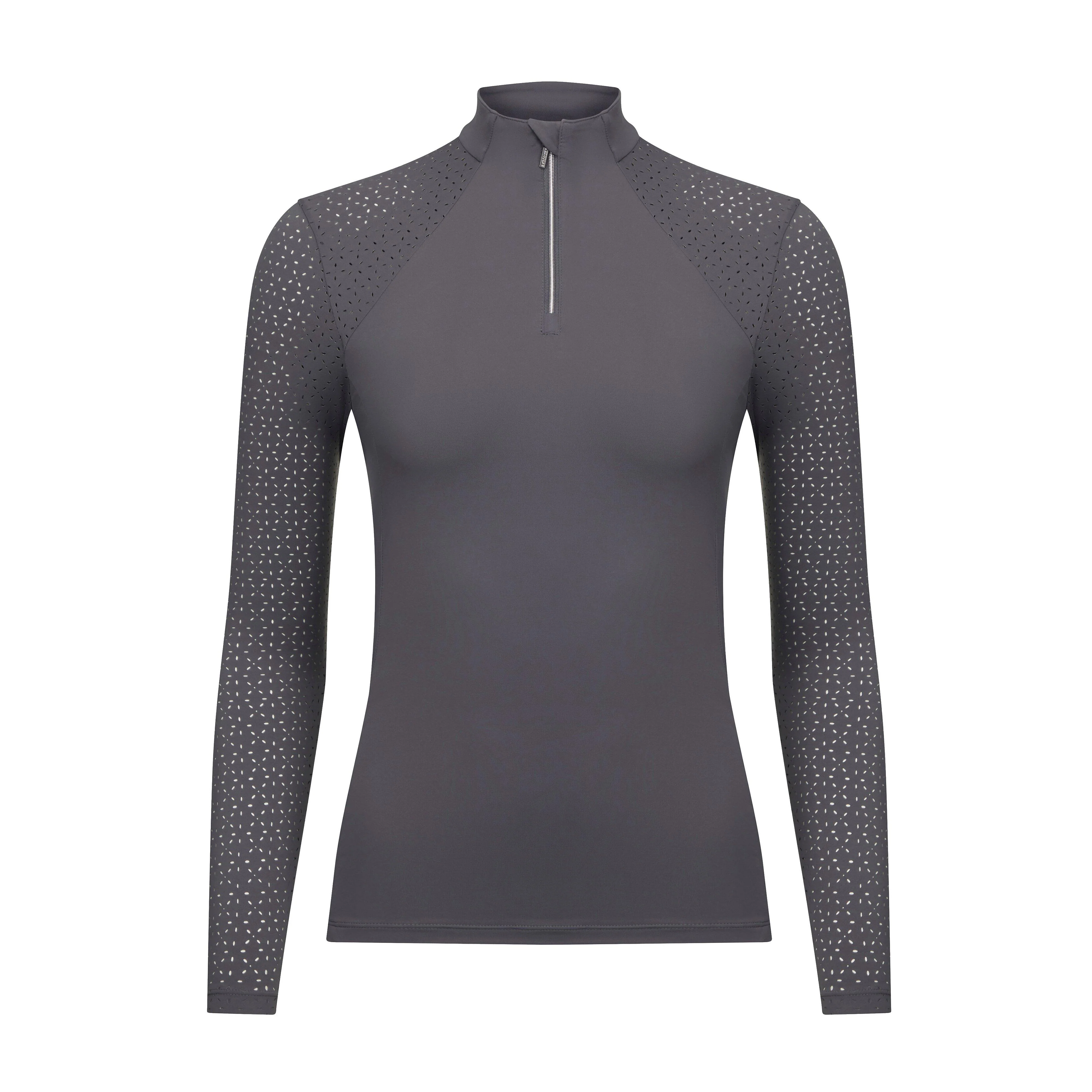 Long Sleeve Lazercut Base Layer Grey - Image 5