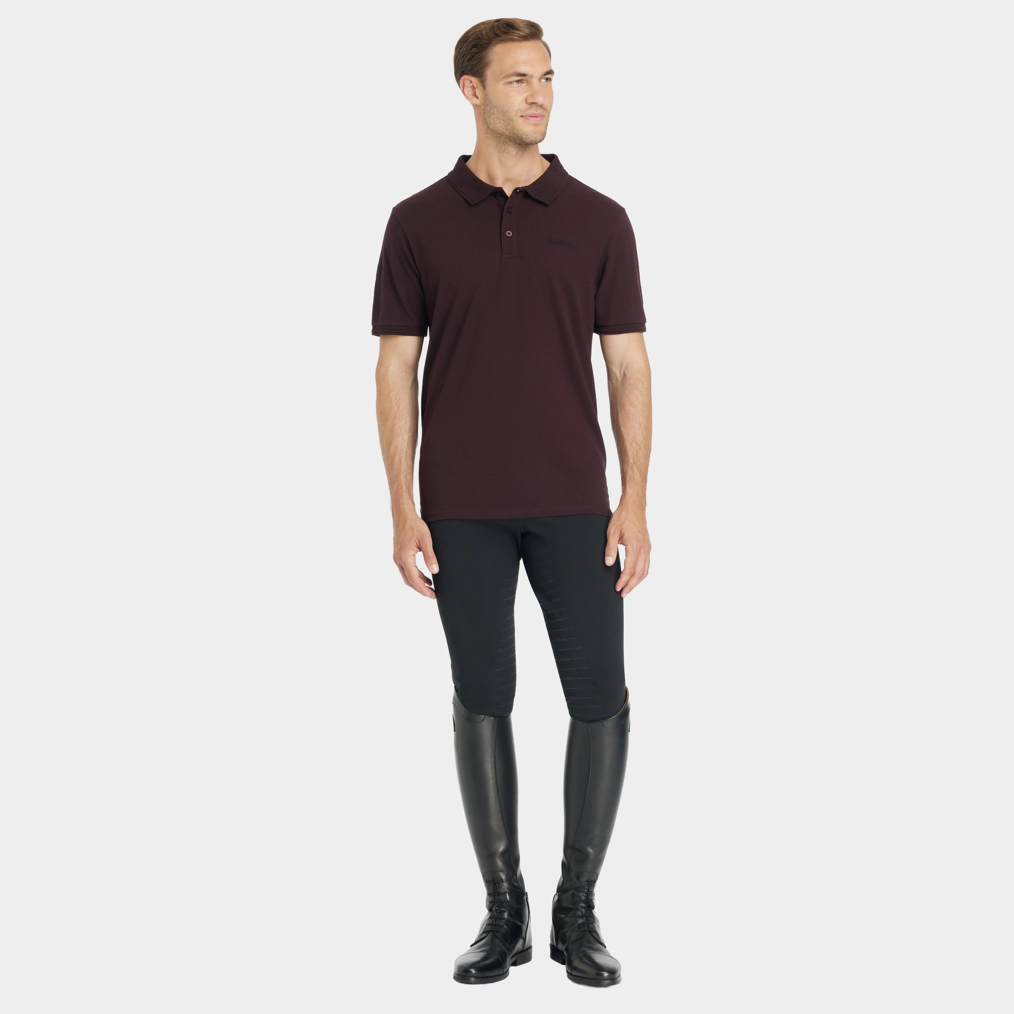 Men's Classique Polo Shirt Damson - Image 4