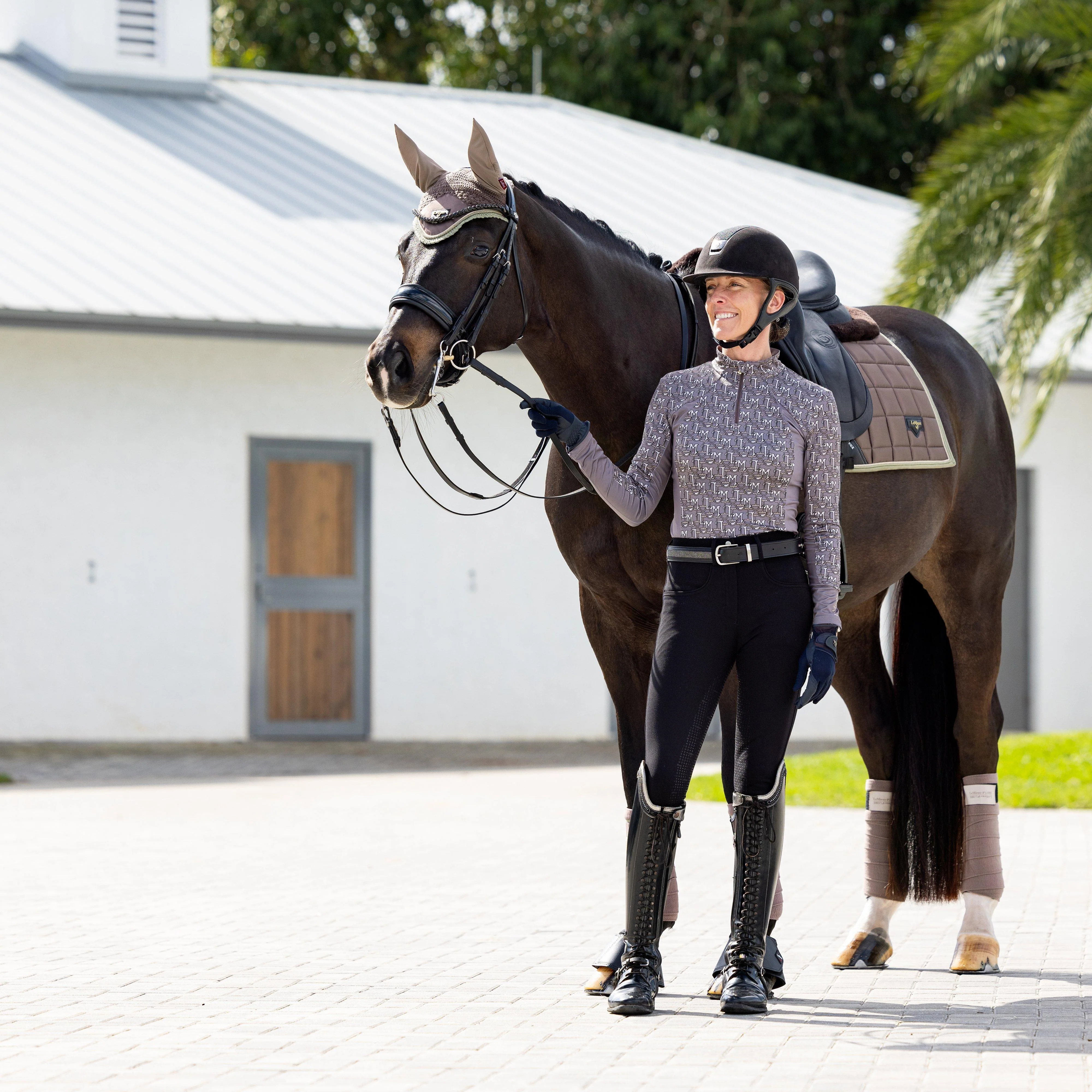Merino Loire Classic Dressage Saddle Pad Walnut - Image 3