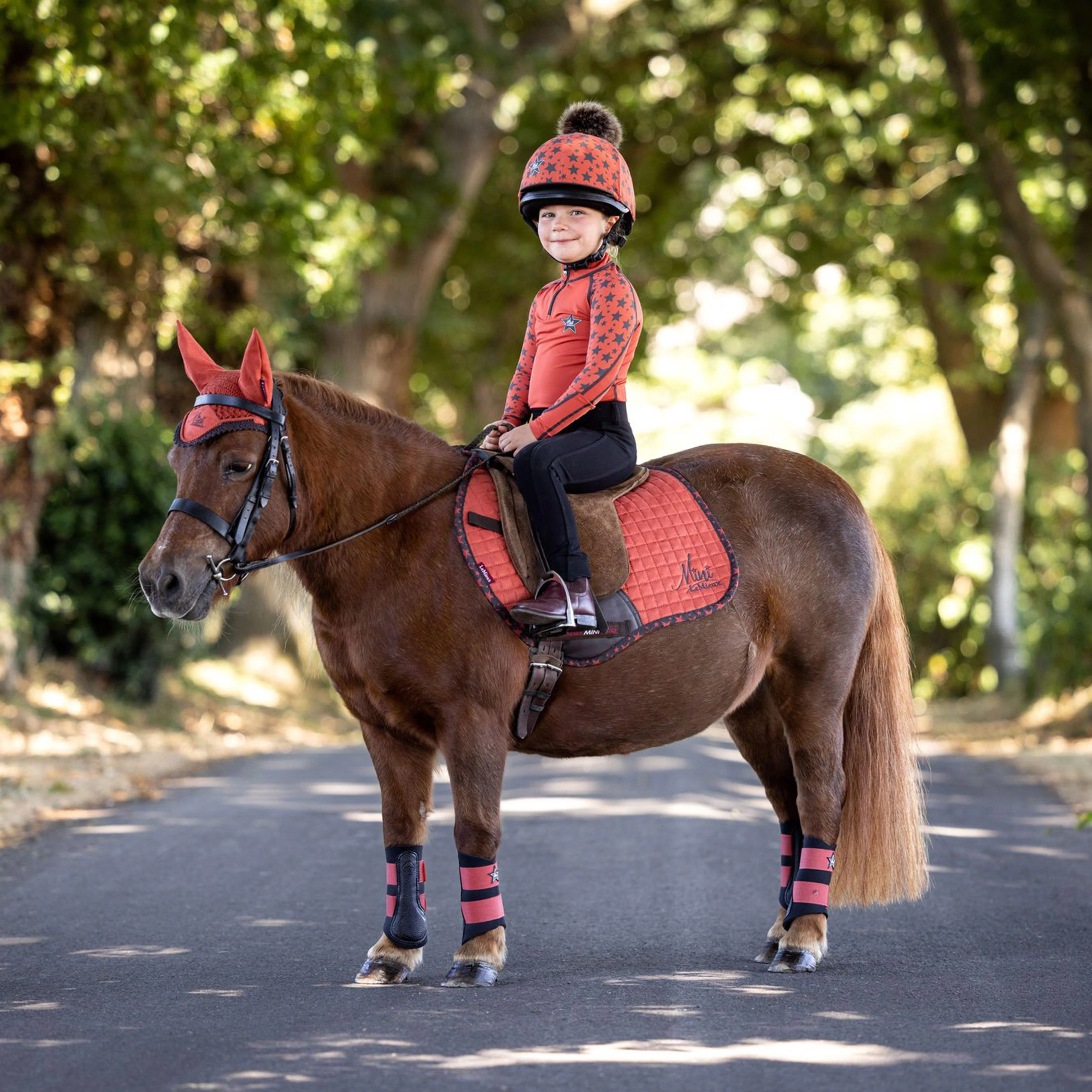 Mini Suede GP/Jump Square Saddle Pad Sienna - Image 4