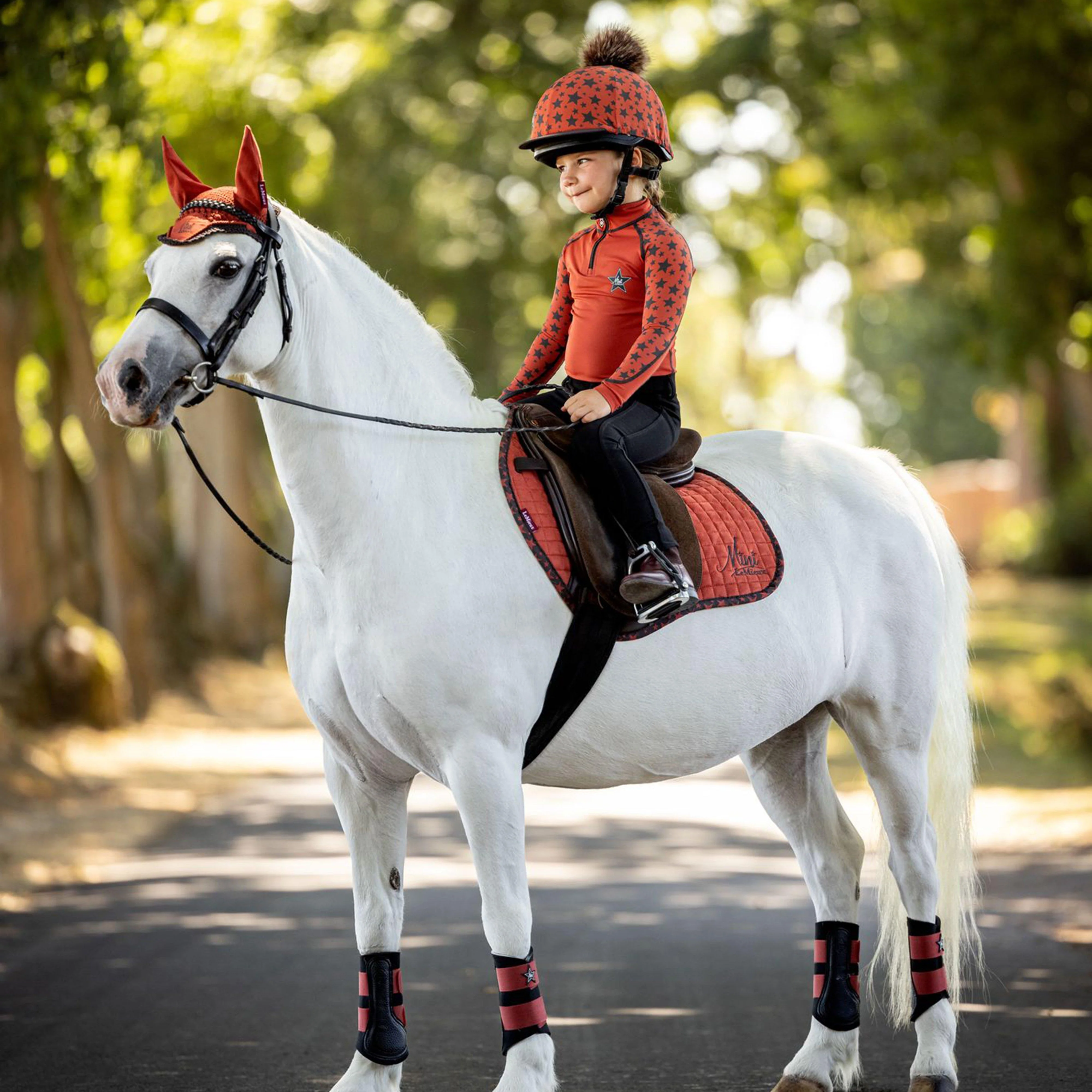 Mini Suede GP/Jump Square Saddle Pad Sienna - Image 5