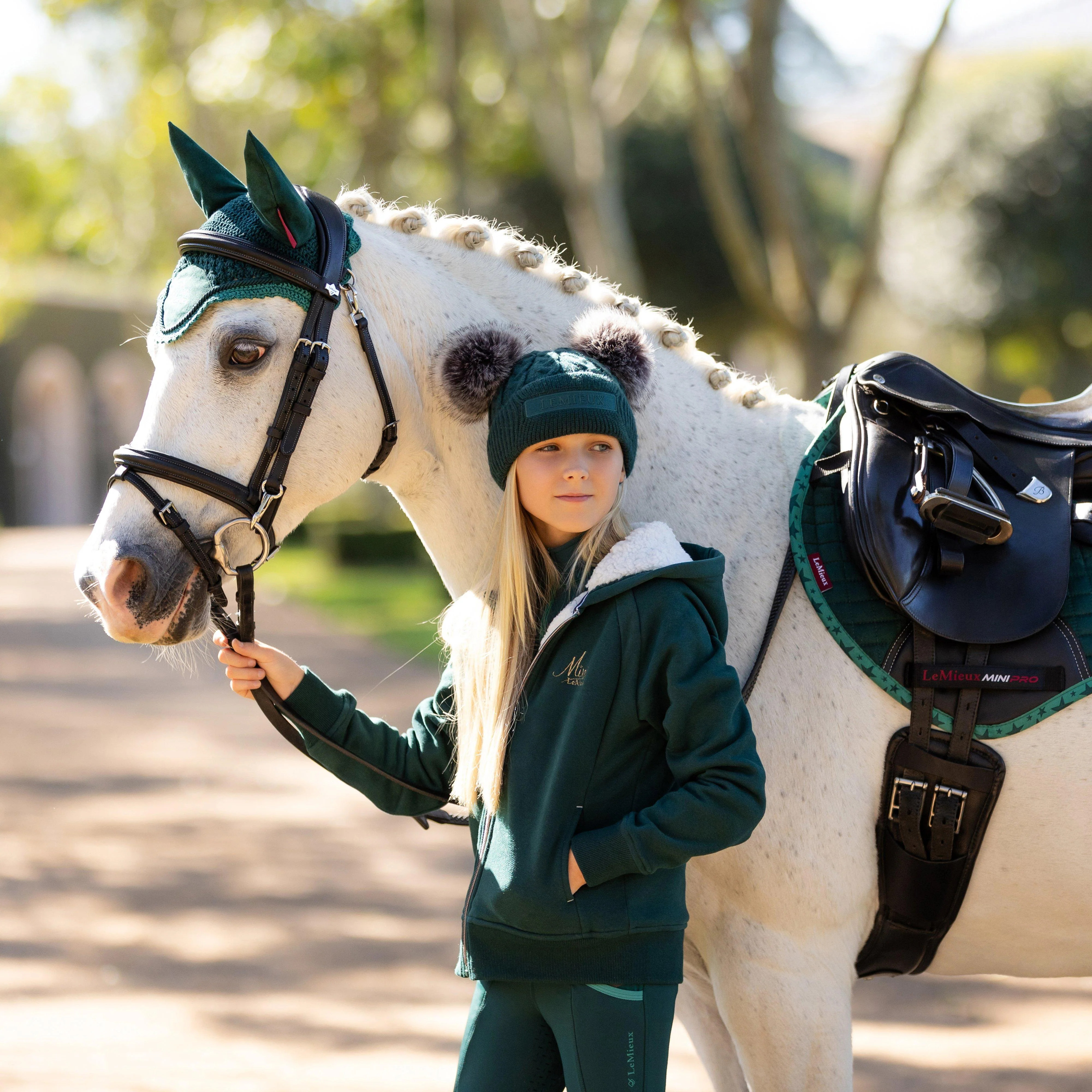 Mini Suede Jump Saddle Pad Spruce - Image 2