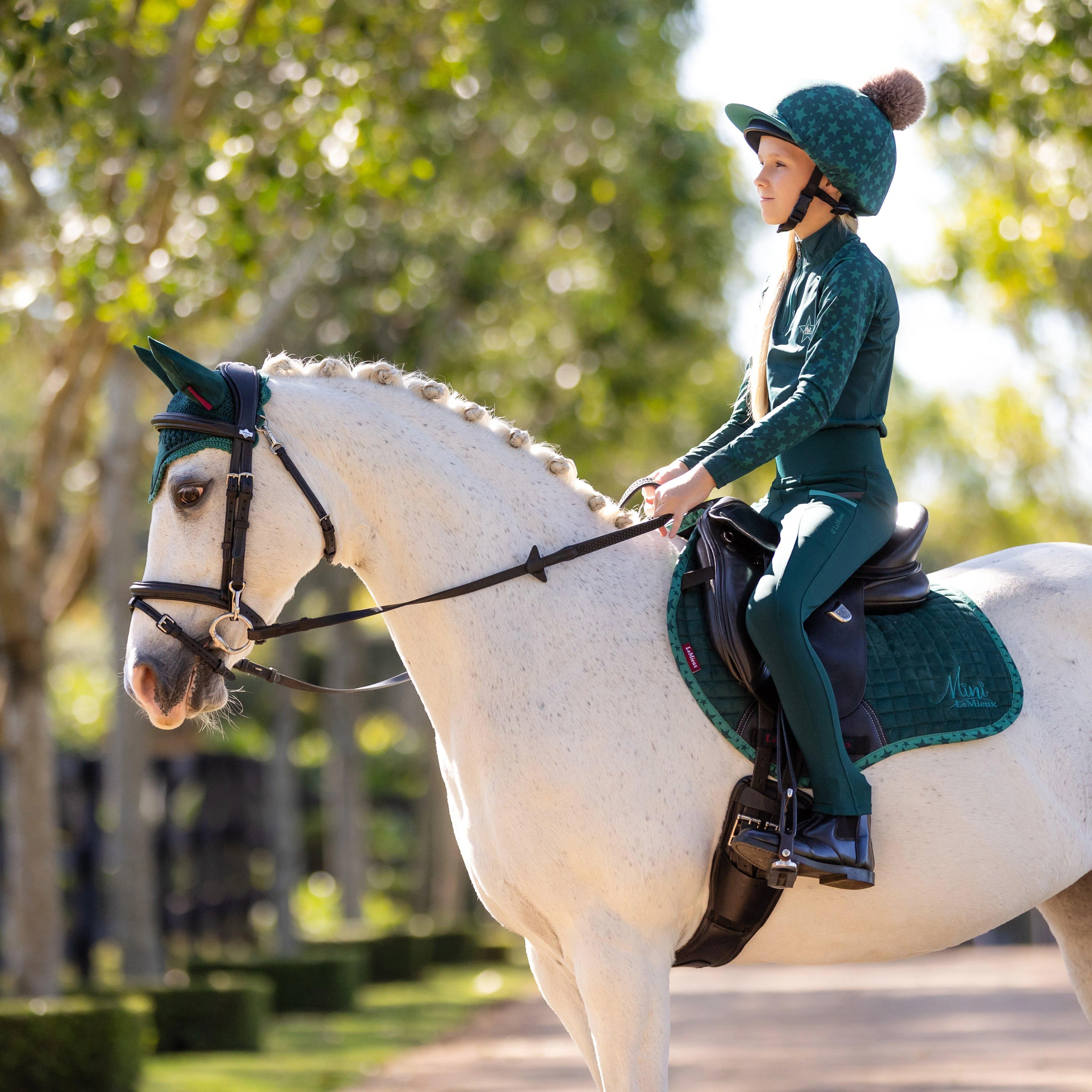 Mini Suede Jump Saddle Pad Spruce - Image 3
