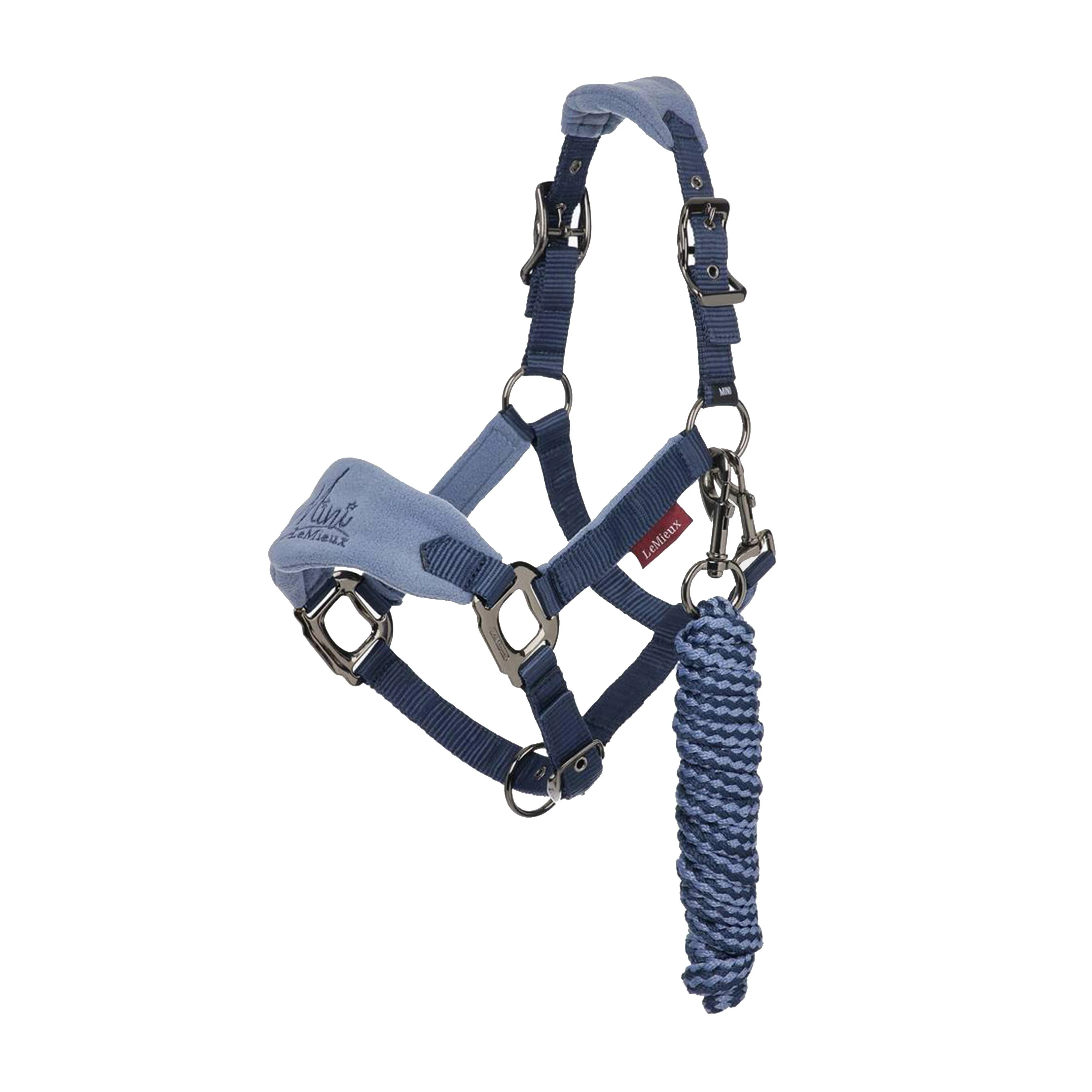 Mini Vogue Headcollar and Leadrope Indigo - Image 3