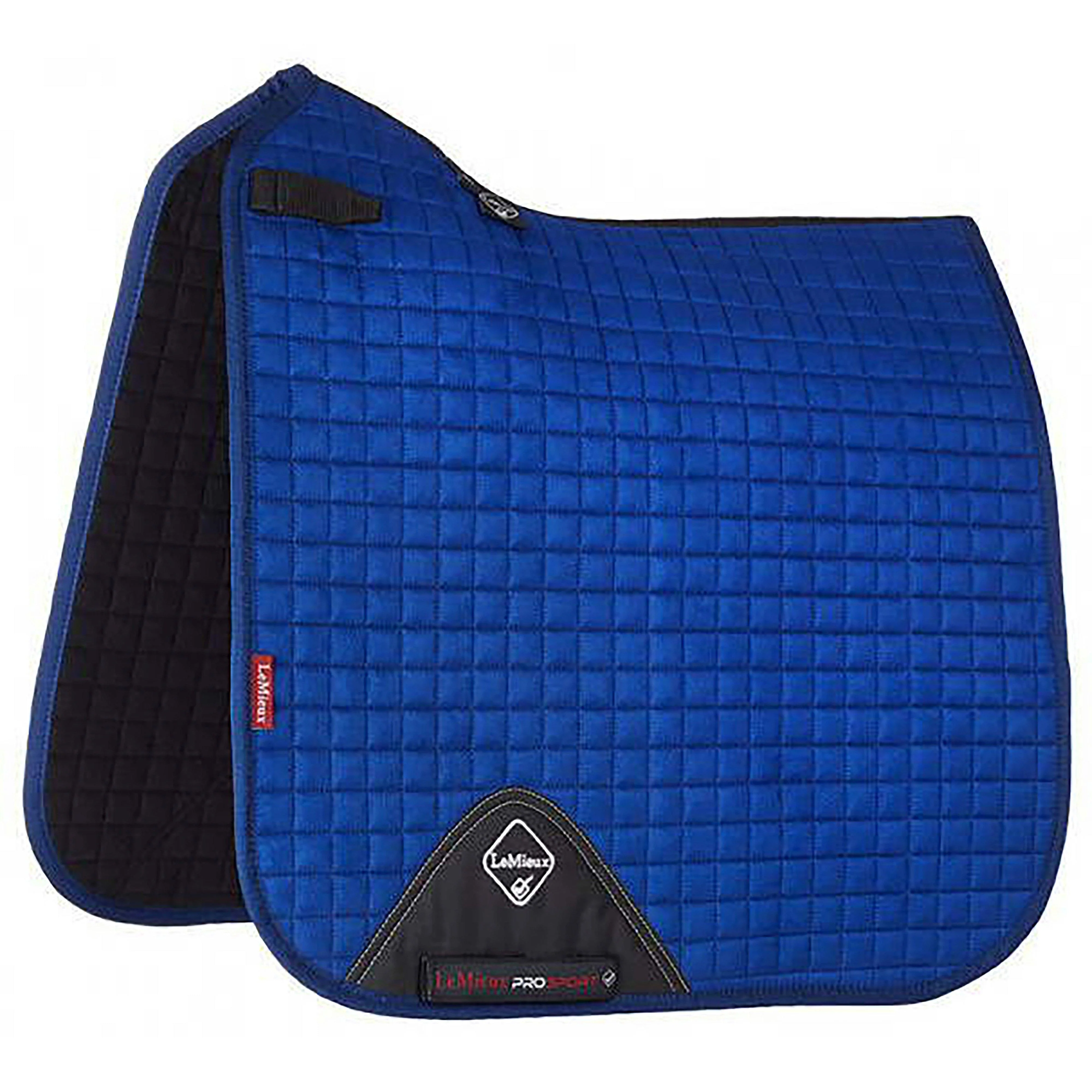 ProSport Suede Dressage Square Saddle Pad Benetton Blue - Image 2