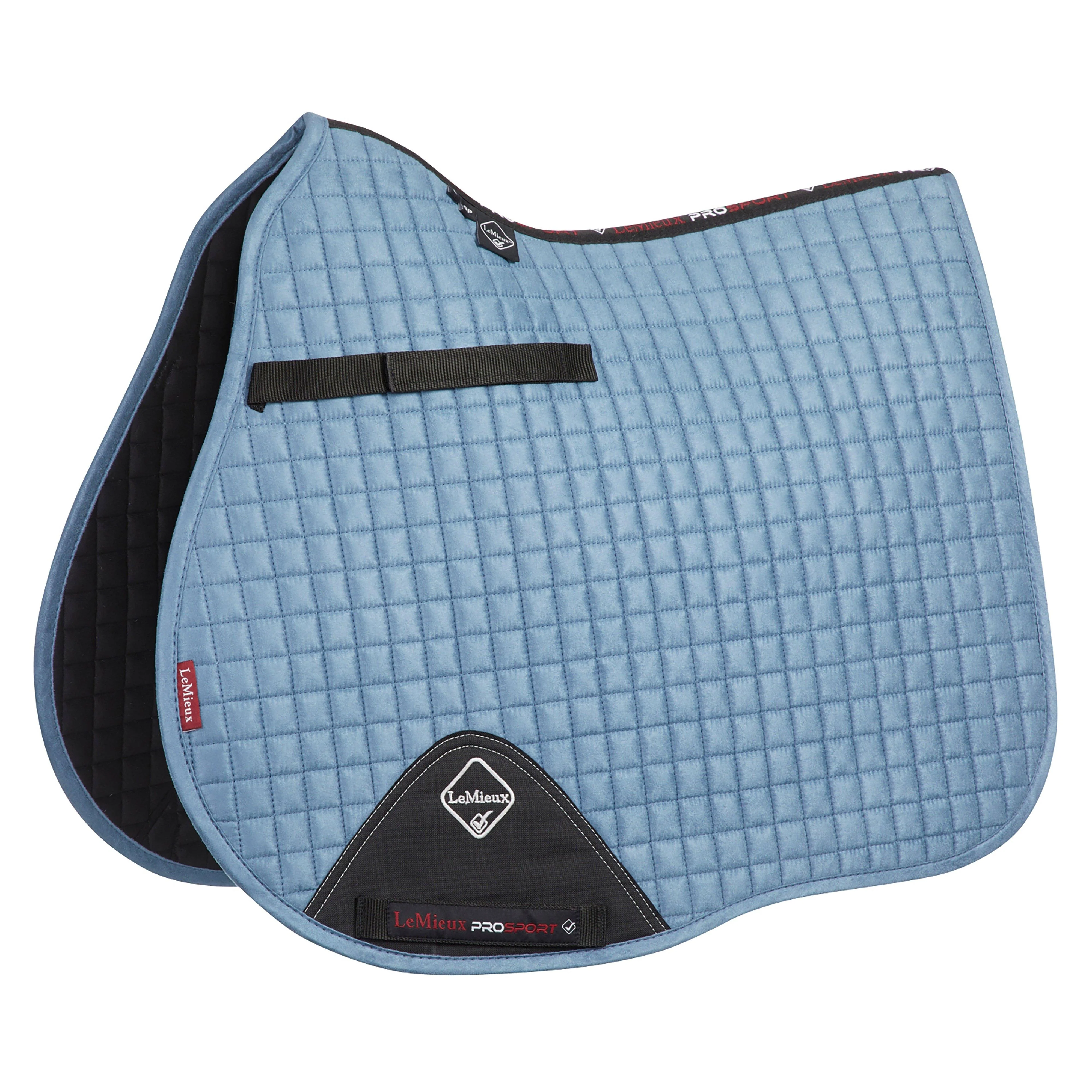 ProSport Suede GP/Jump Square Saddle Pad Ice Blue - Image 2