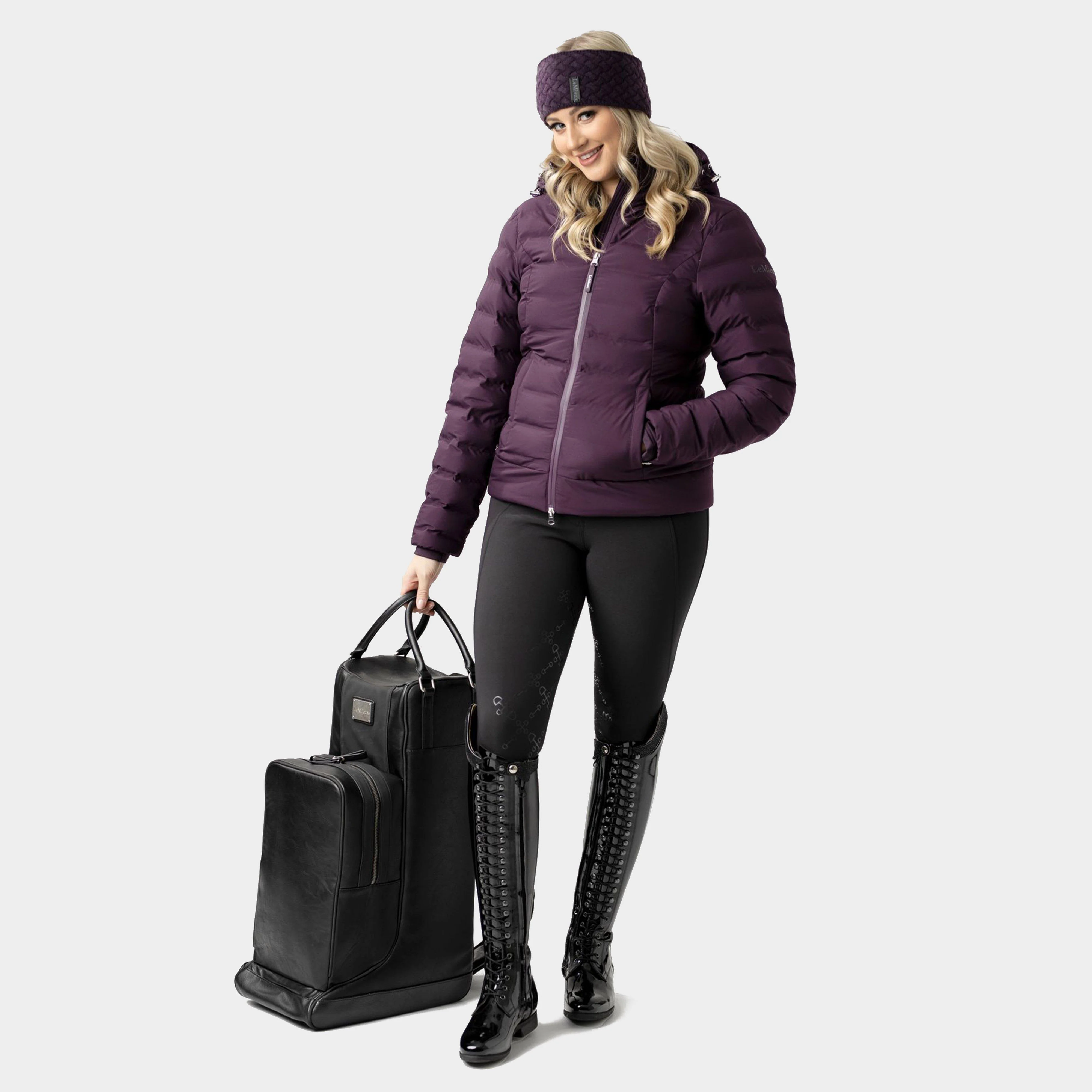 PU Leather Boot Bag Black - Image 7