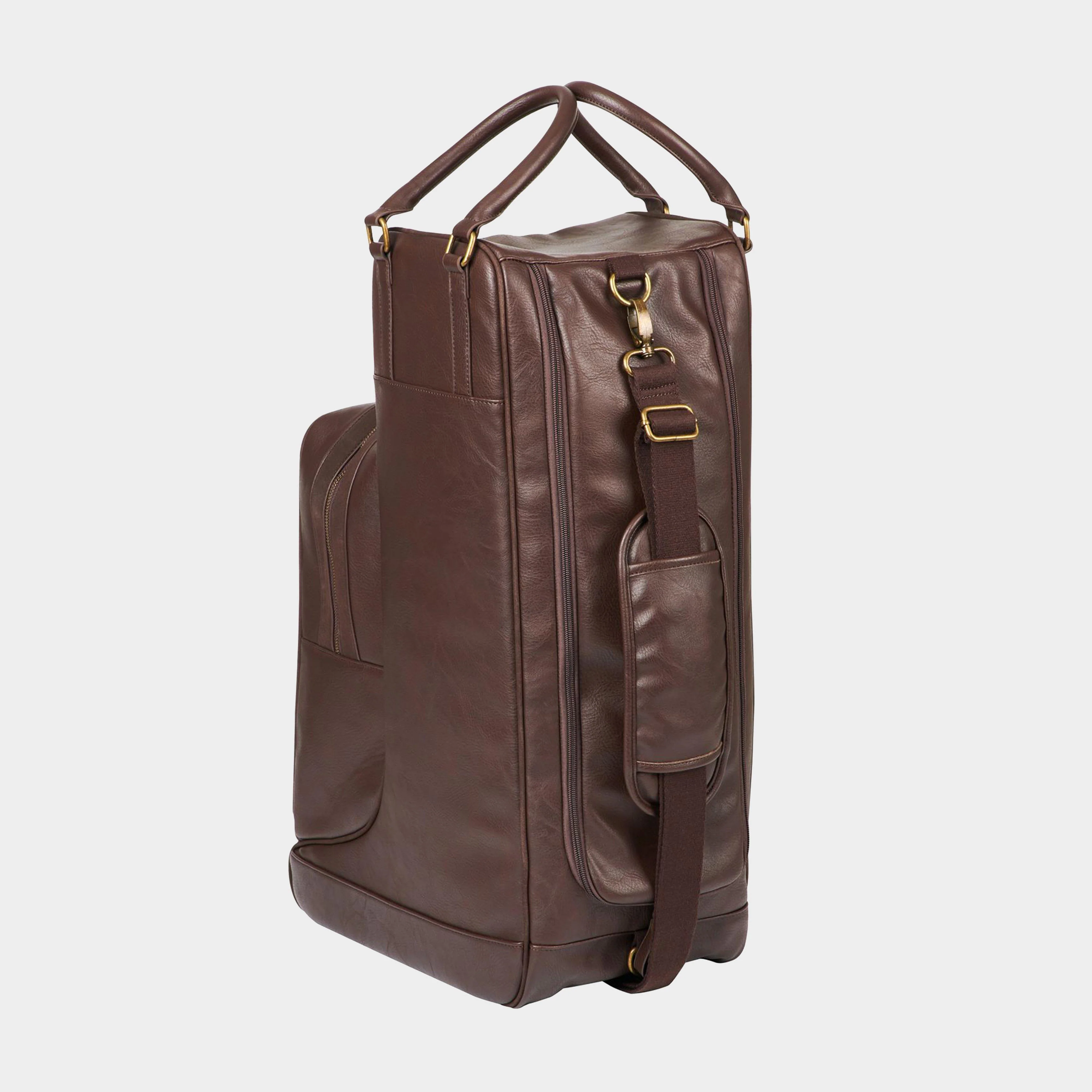 PU Leather Boot Bag Brown - Image 2