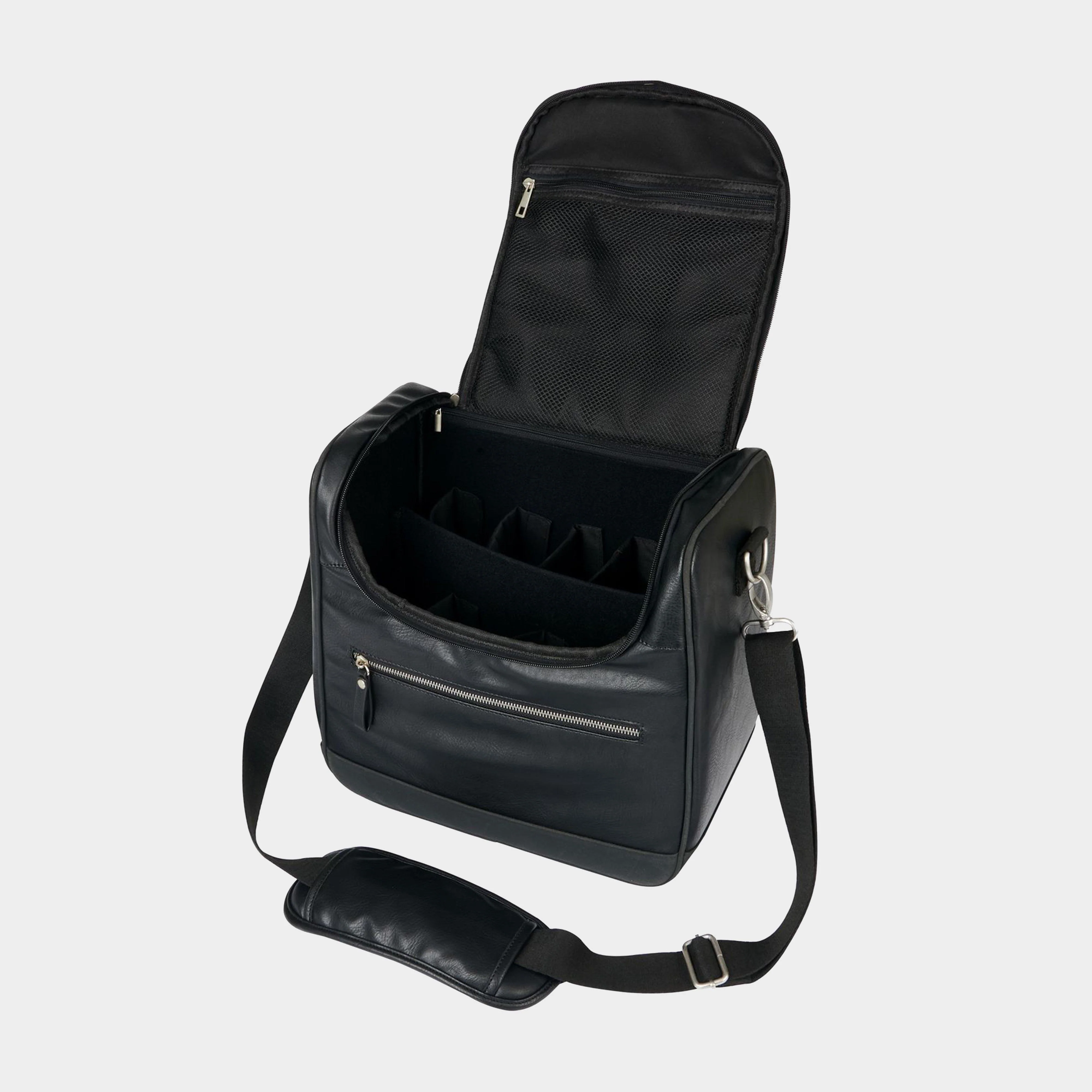 PU Leather Grooming Bag Black - Image 2