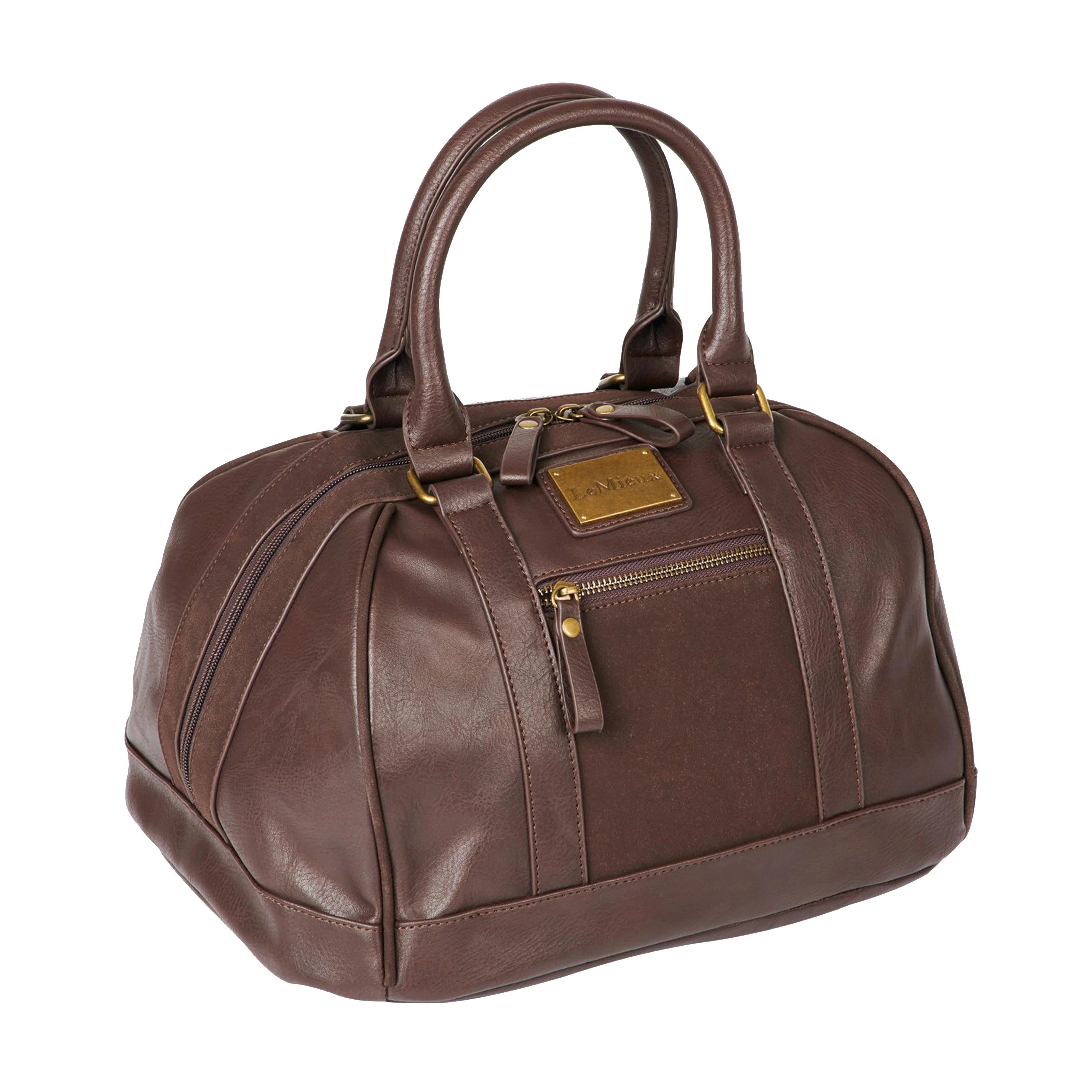 PU Leather Hat Bag Brown - Image 4