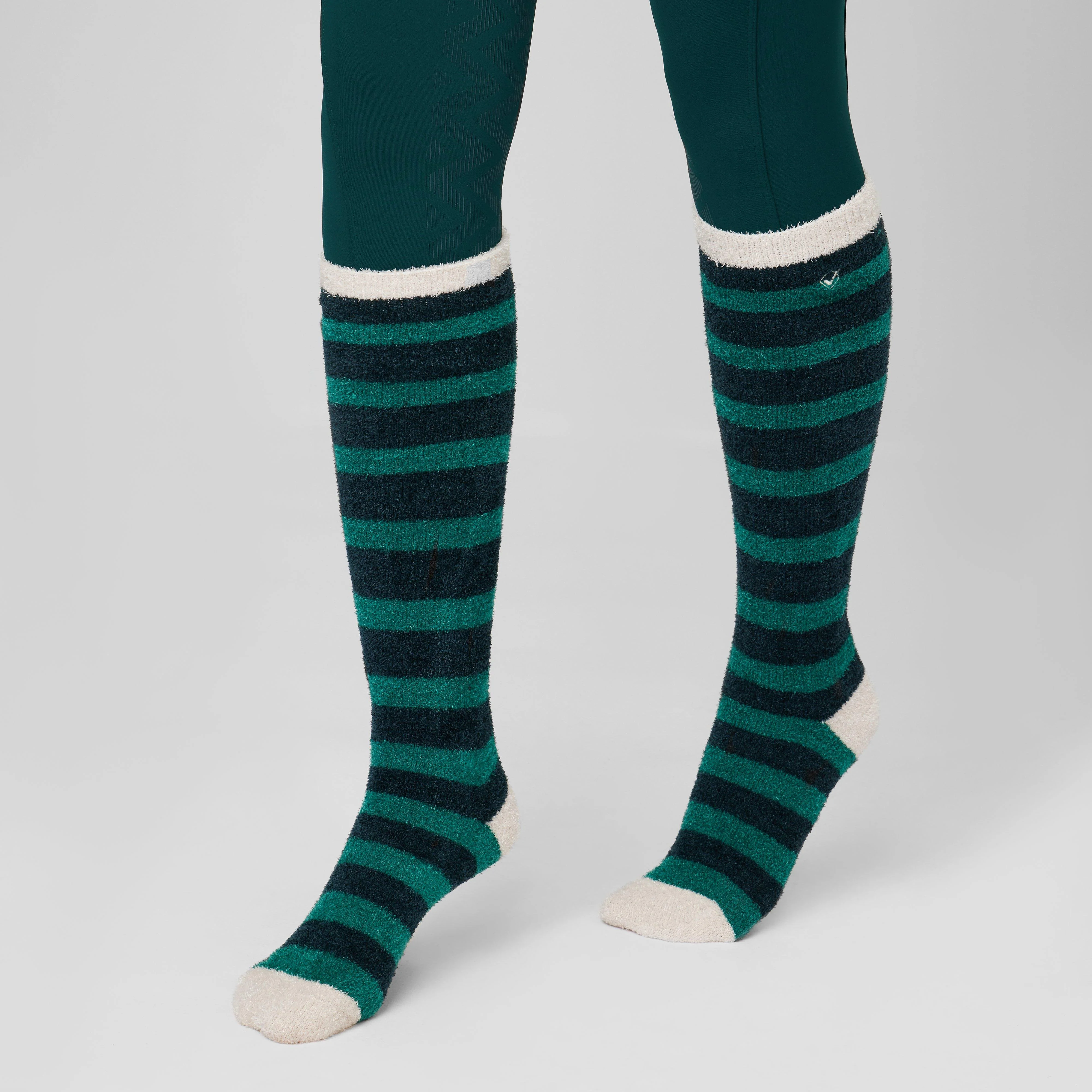 Sophie Stripe Fluffies Socks Spruce - Image 2