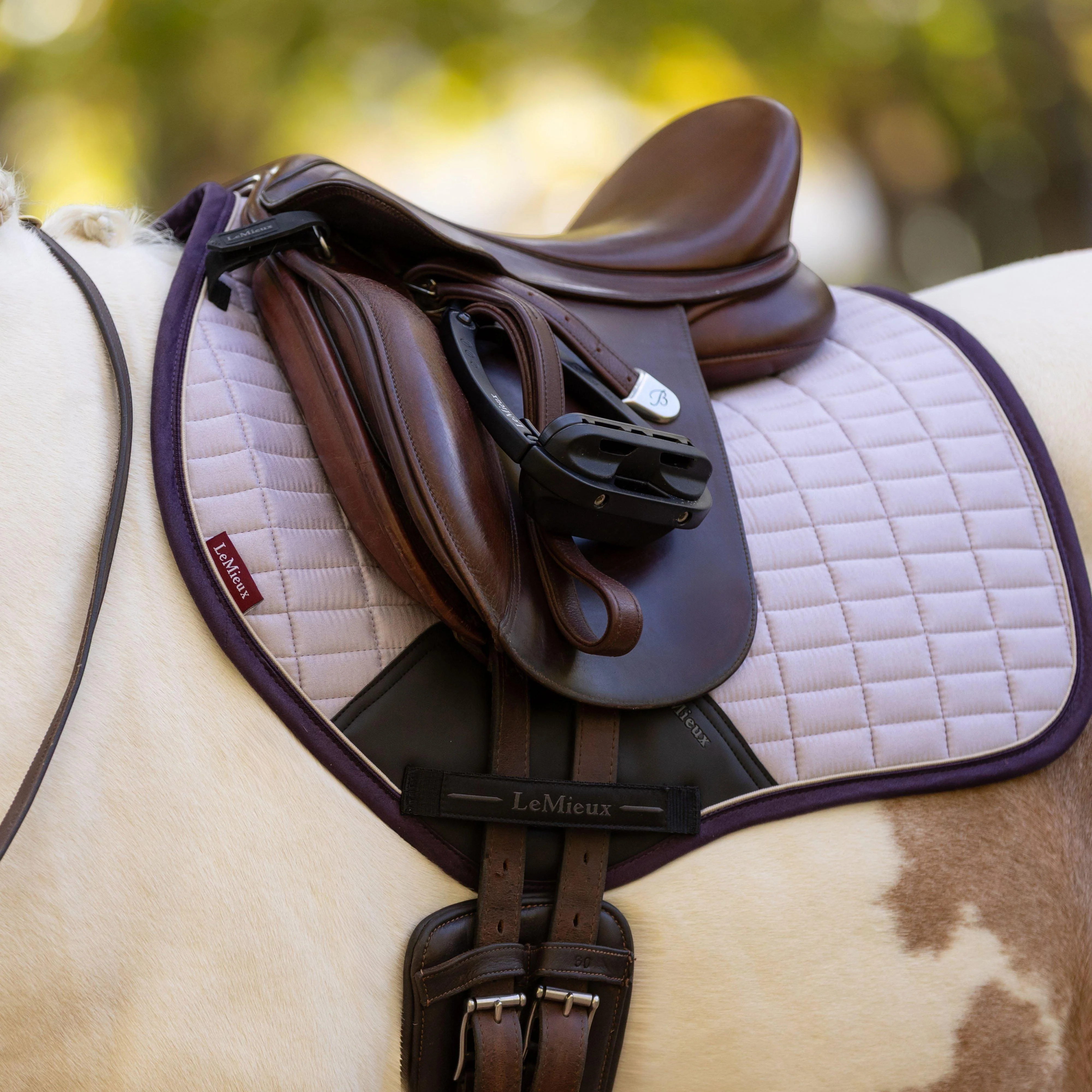 Suede Close Contact Saddle Pad Lilac - Image 2