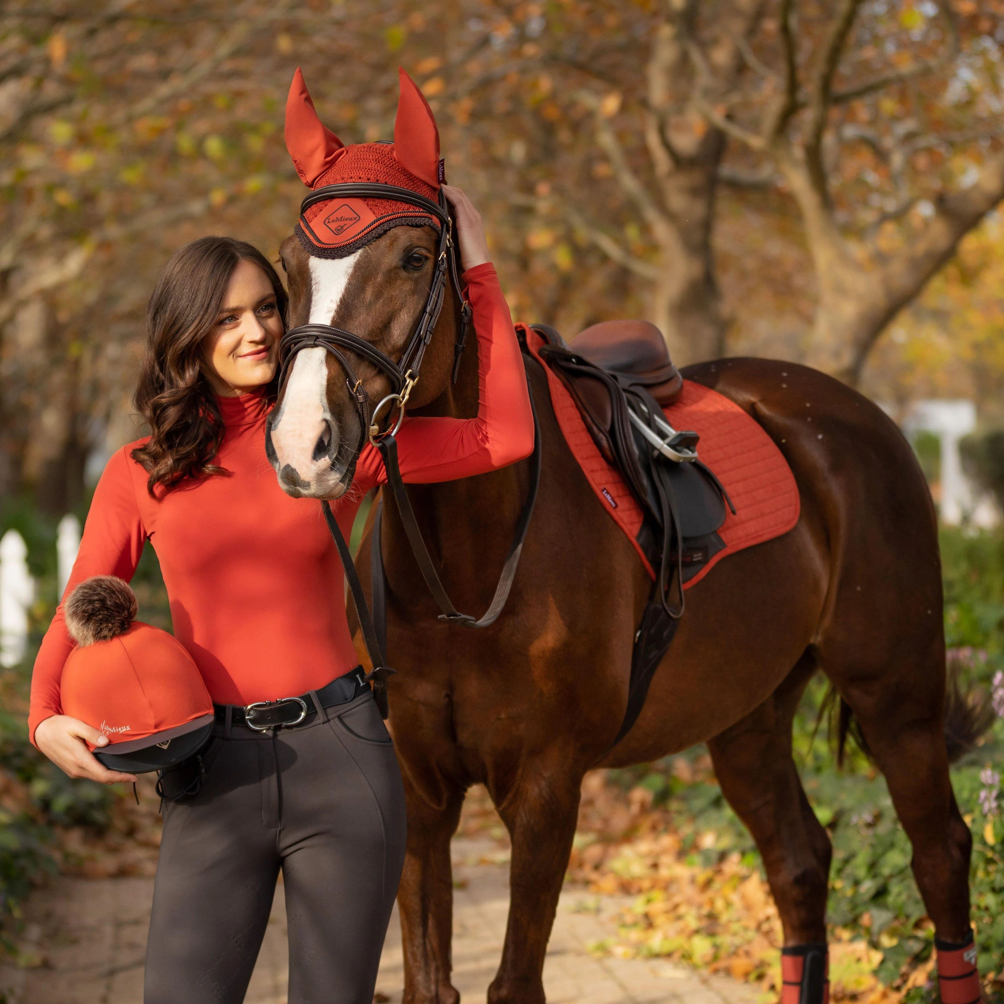 Suede Close Contact Square Saddle Pad Sienna - Image 8
