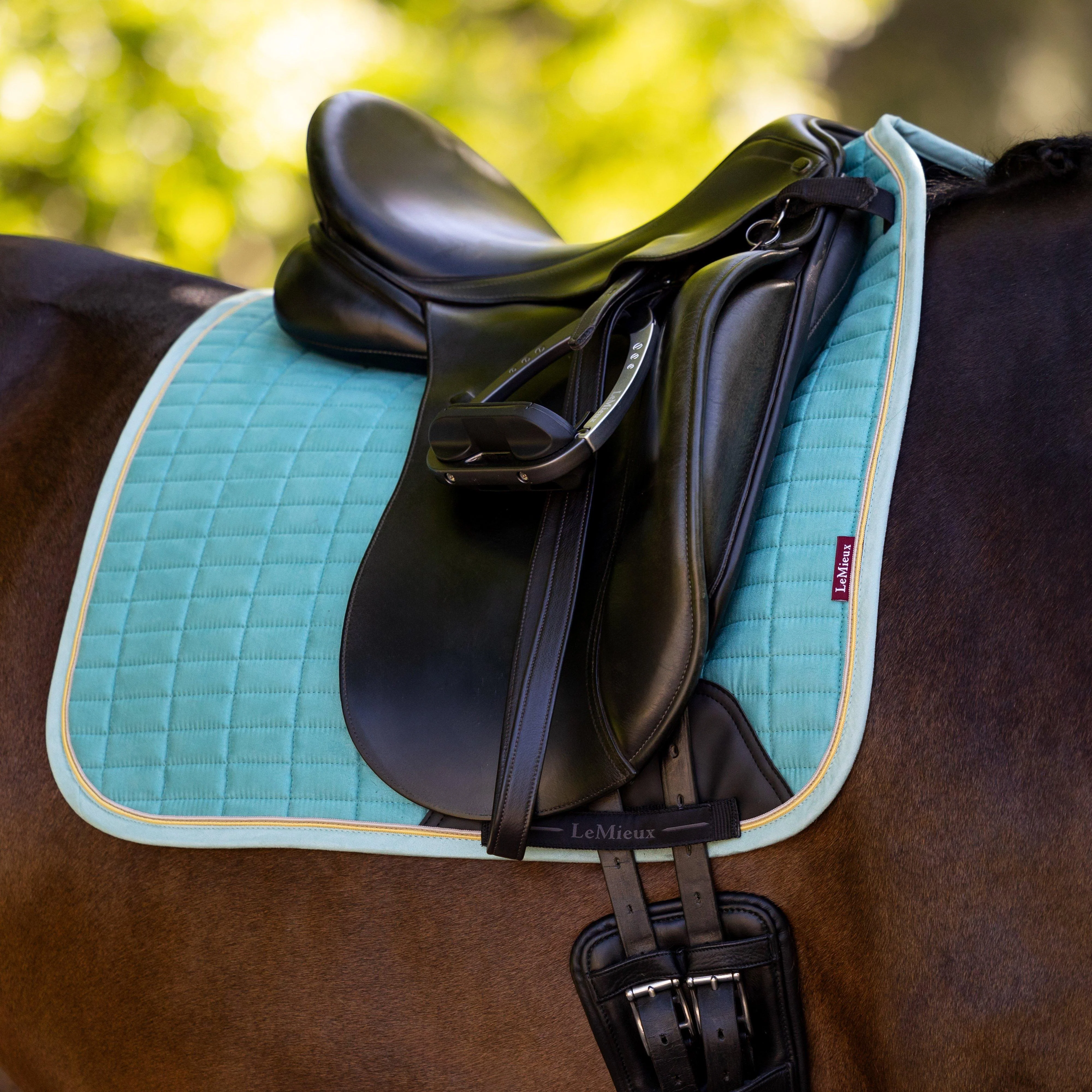 Suede Dressage Saddle Pad Lagoon - Image 2