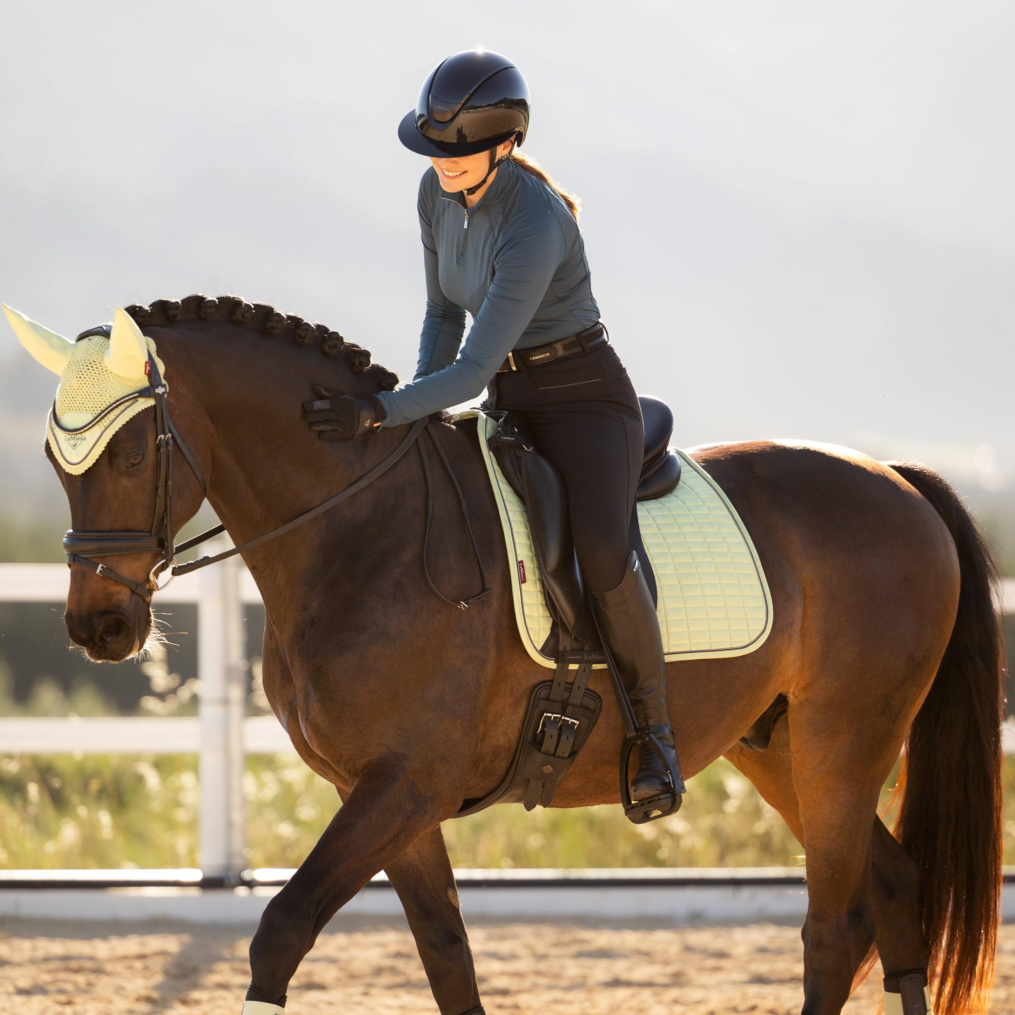 Suede Dressage Saddle Pad Macaron - Image 8
