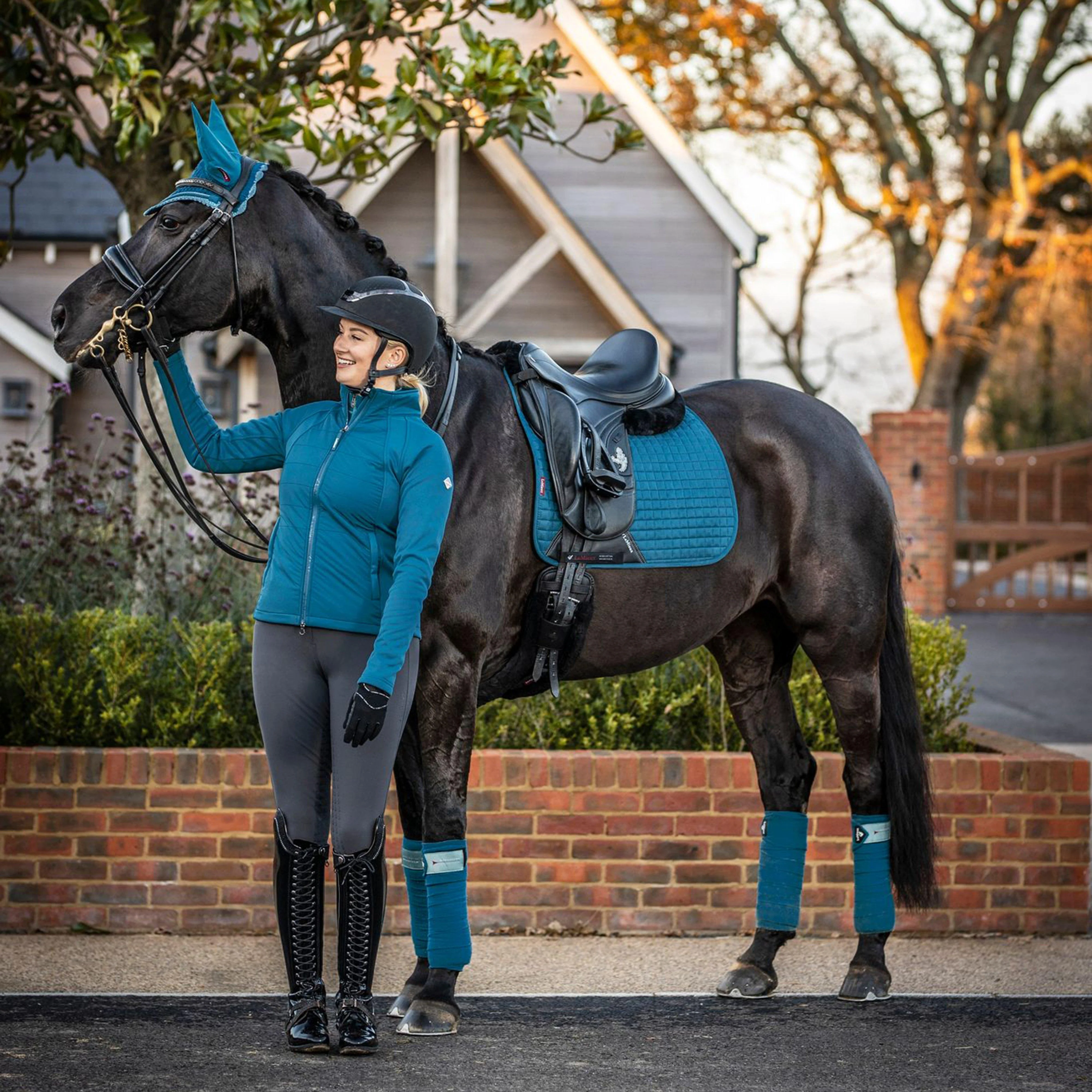 Suede Dressage Saddle Pad Marine - Image 6