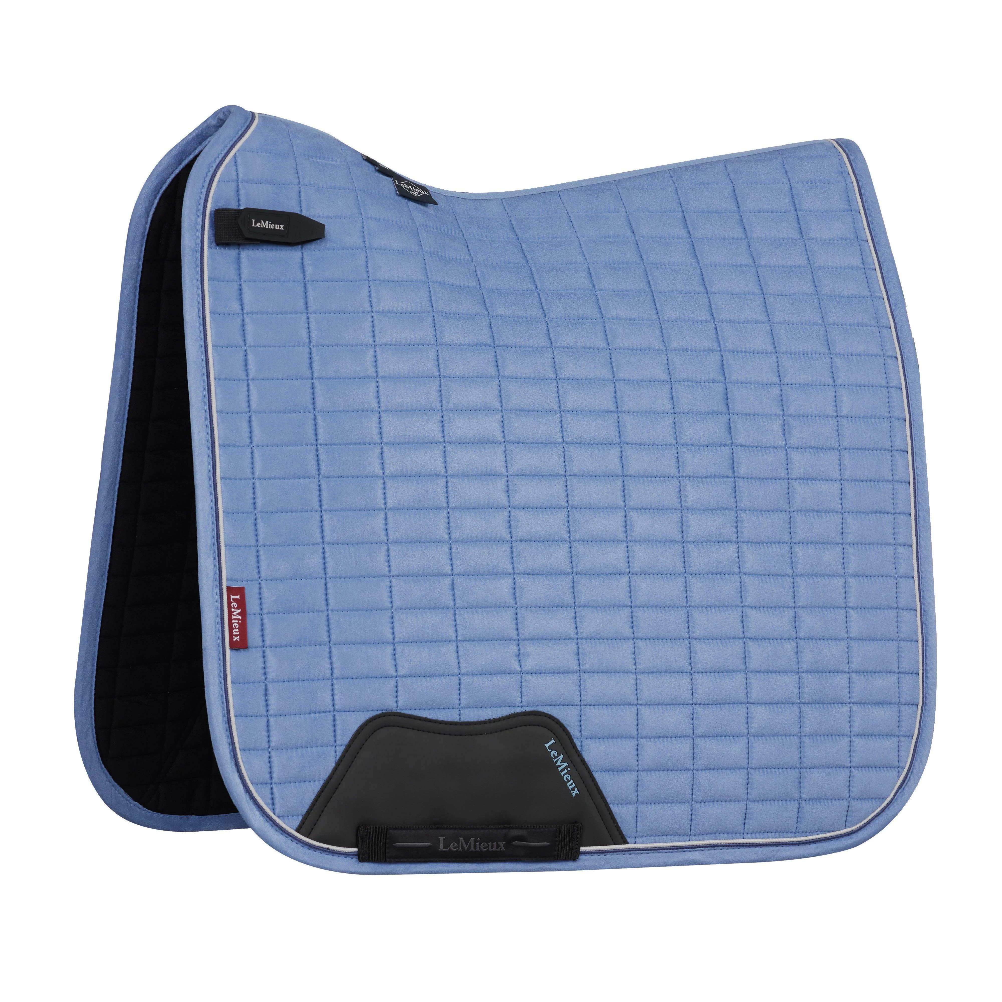 Suede Dressage Saddle Pad Powder Blue - Image 8