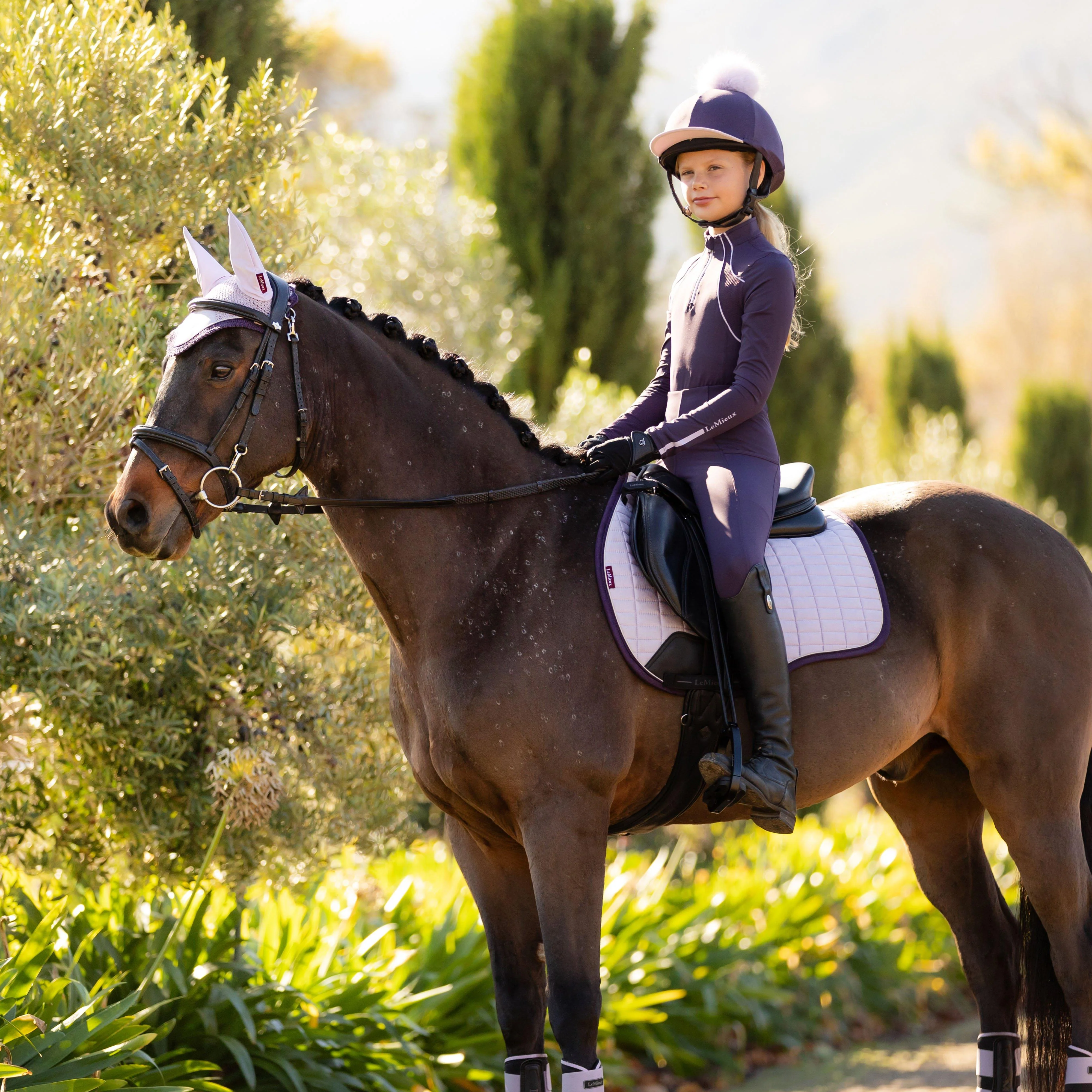 Suede GP Saddle Pad Lilac - Image 3