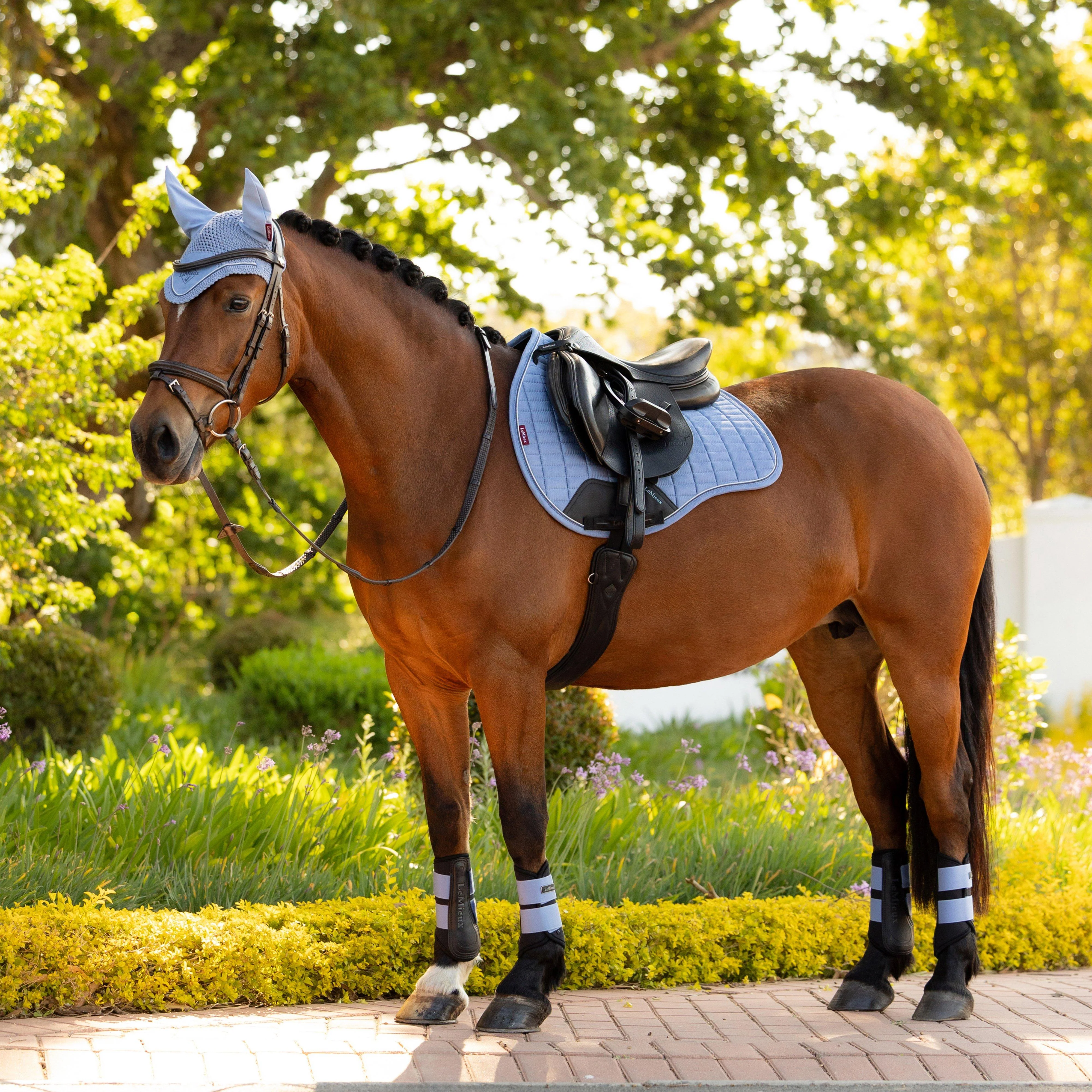 Suede GP Saddle Pad Powder Blue - Image 6