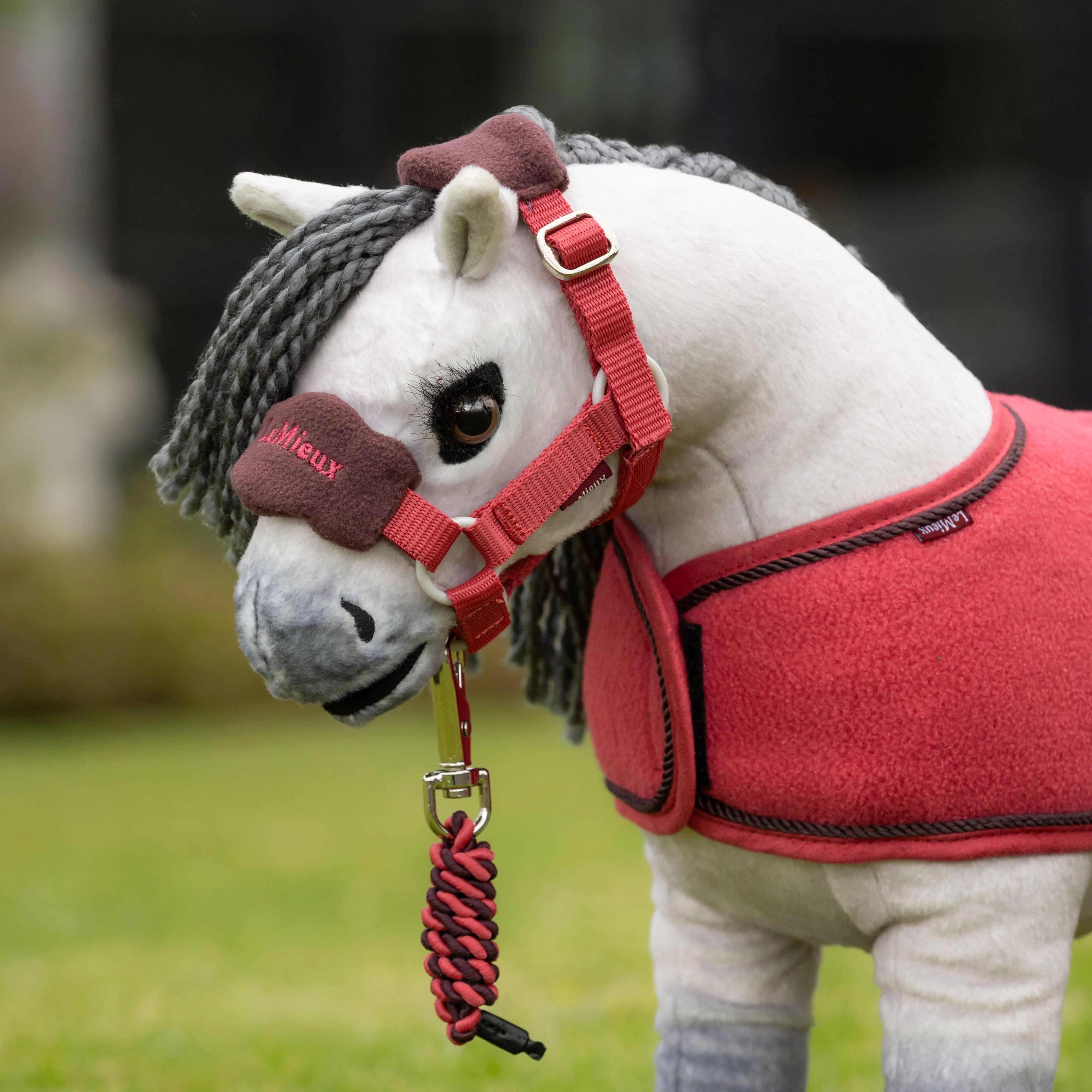 Toy Pony Vogue Headcollar & Leadrope Cranberry - Image 2
