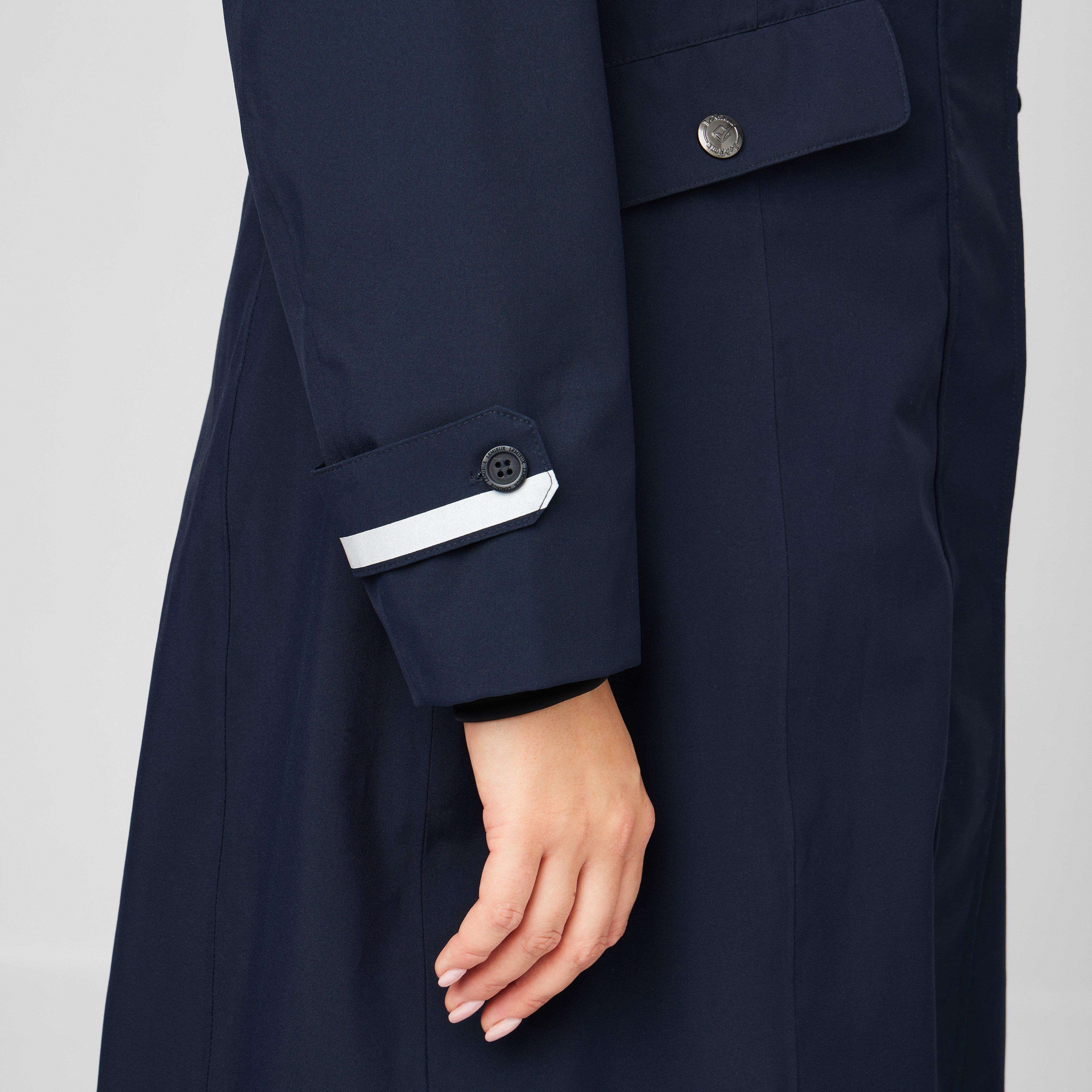 Womens Amelie Waterproof Lightweight Riding Coat Navy - Image 6