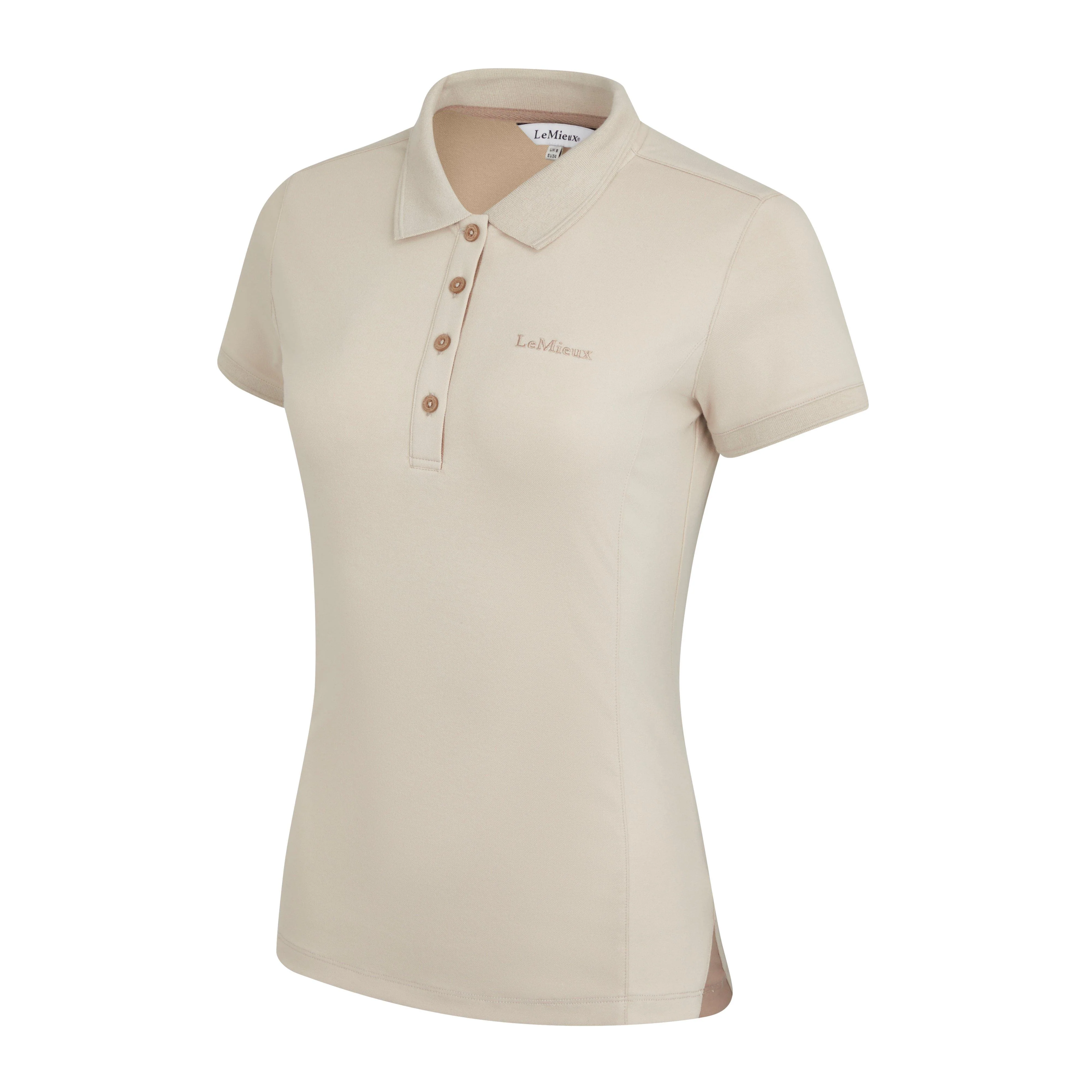 Womens Classique Polo Shirt Stone - Image 4