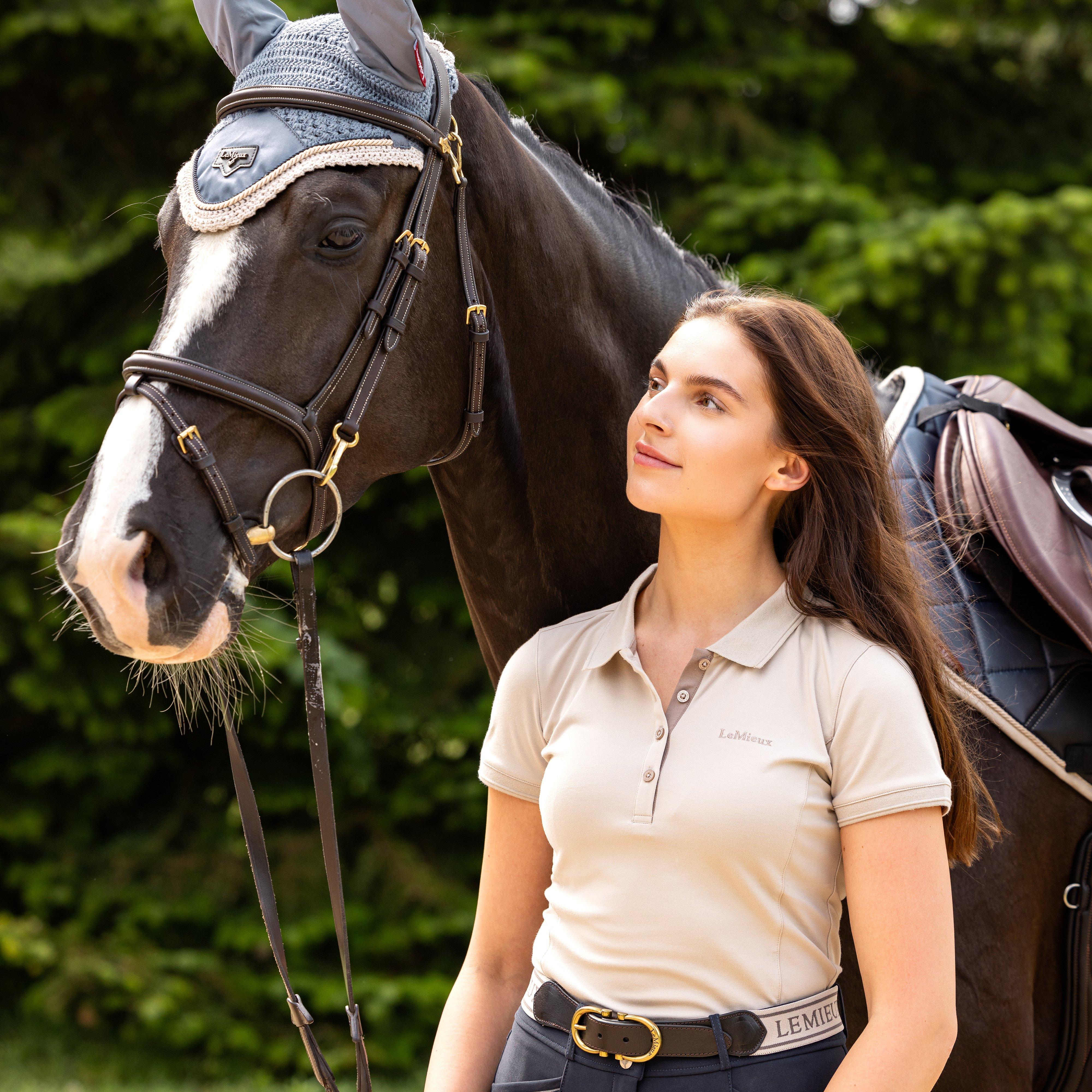 Womens Classique Polo Shirt Stone - Image 9